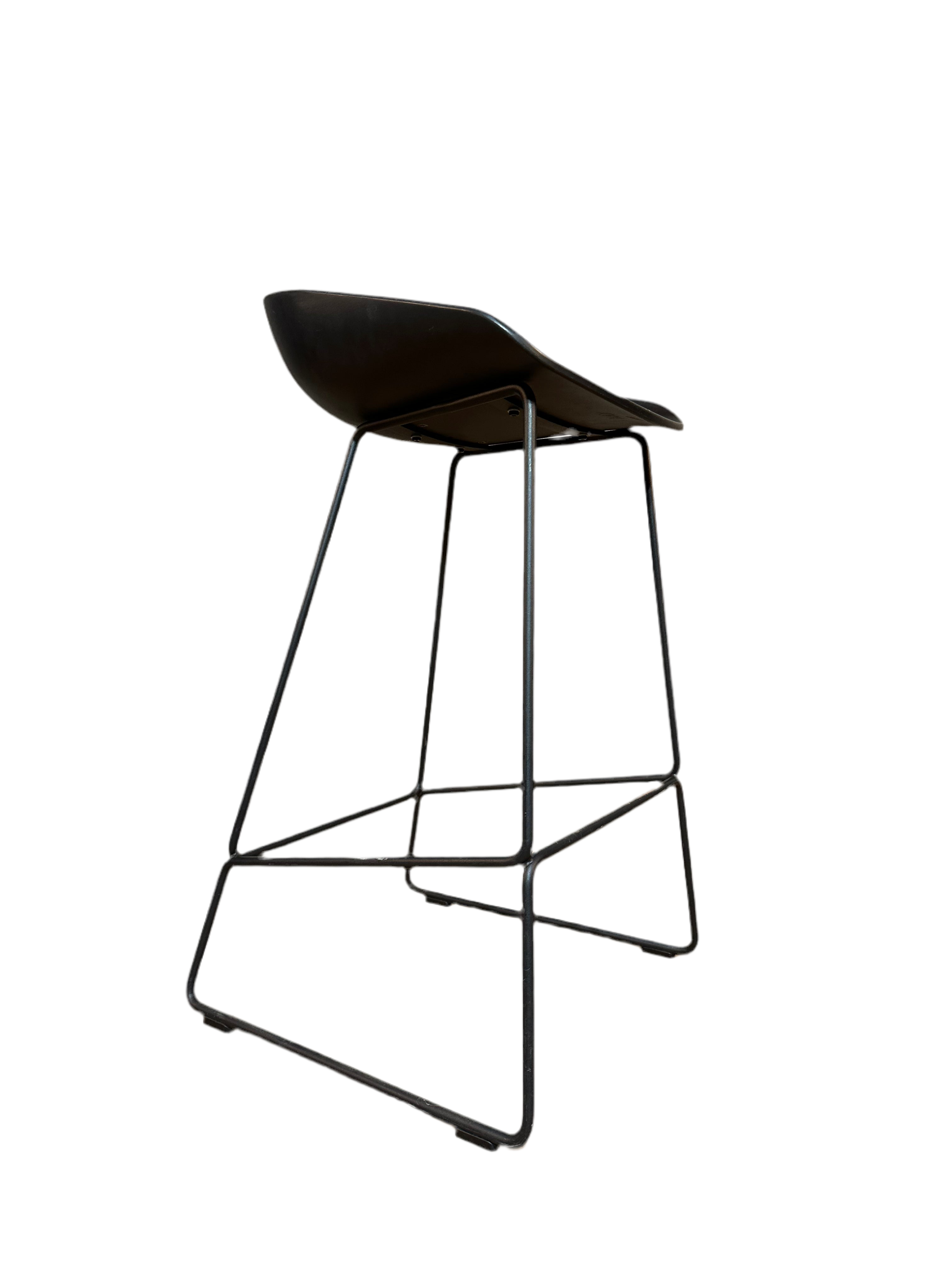 About A Stool Black Bar Stool