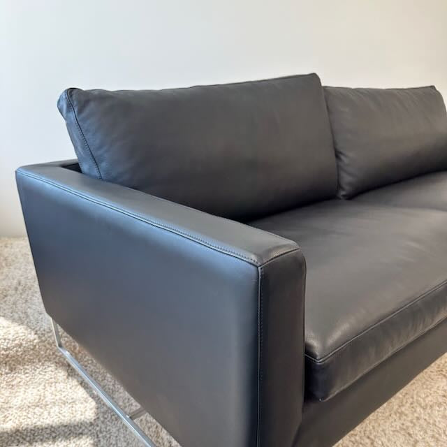 Black Leather Sofa, Jardan
