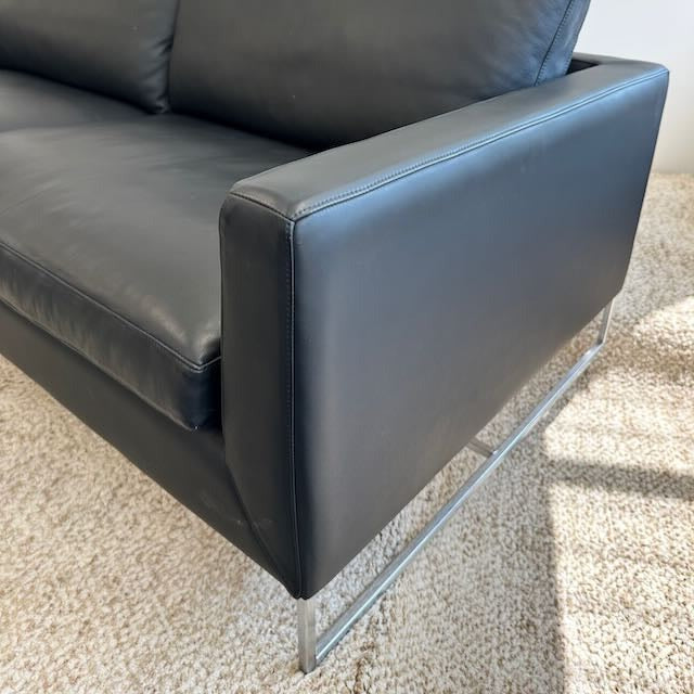 Black Leather Sofa, Jardan