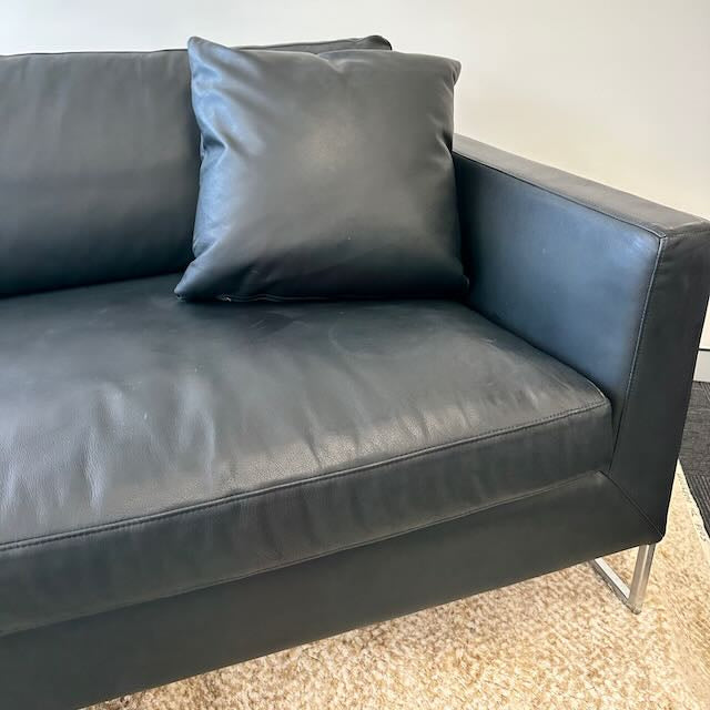 Black Leather Sofa, Jardan