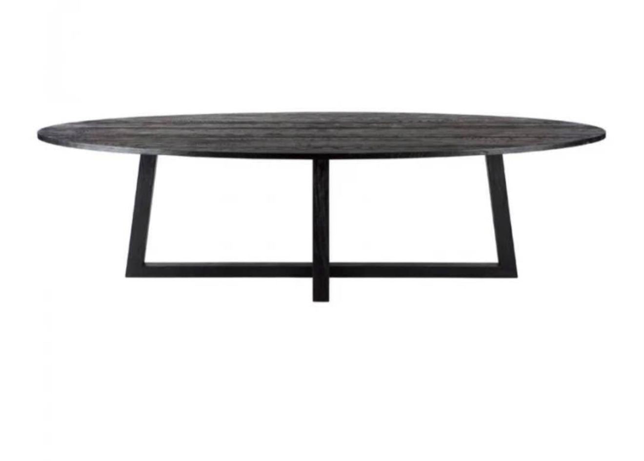 Ovalis Grande Dining Table in Black by LM Home Interiors