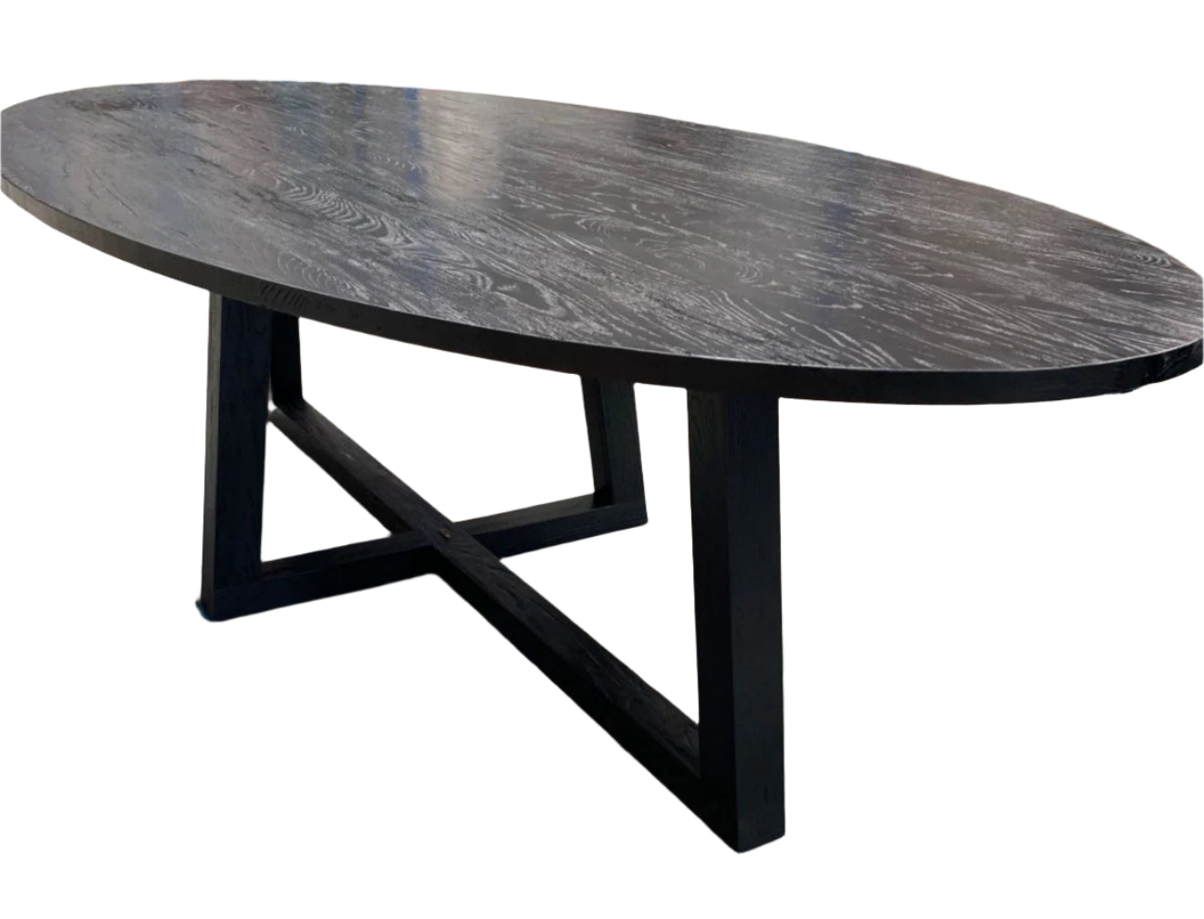 Ovalis Grande Dining Table in Black by LM Home Interiors