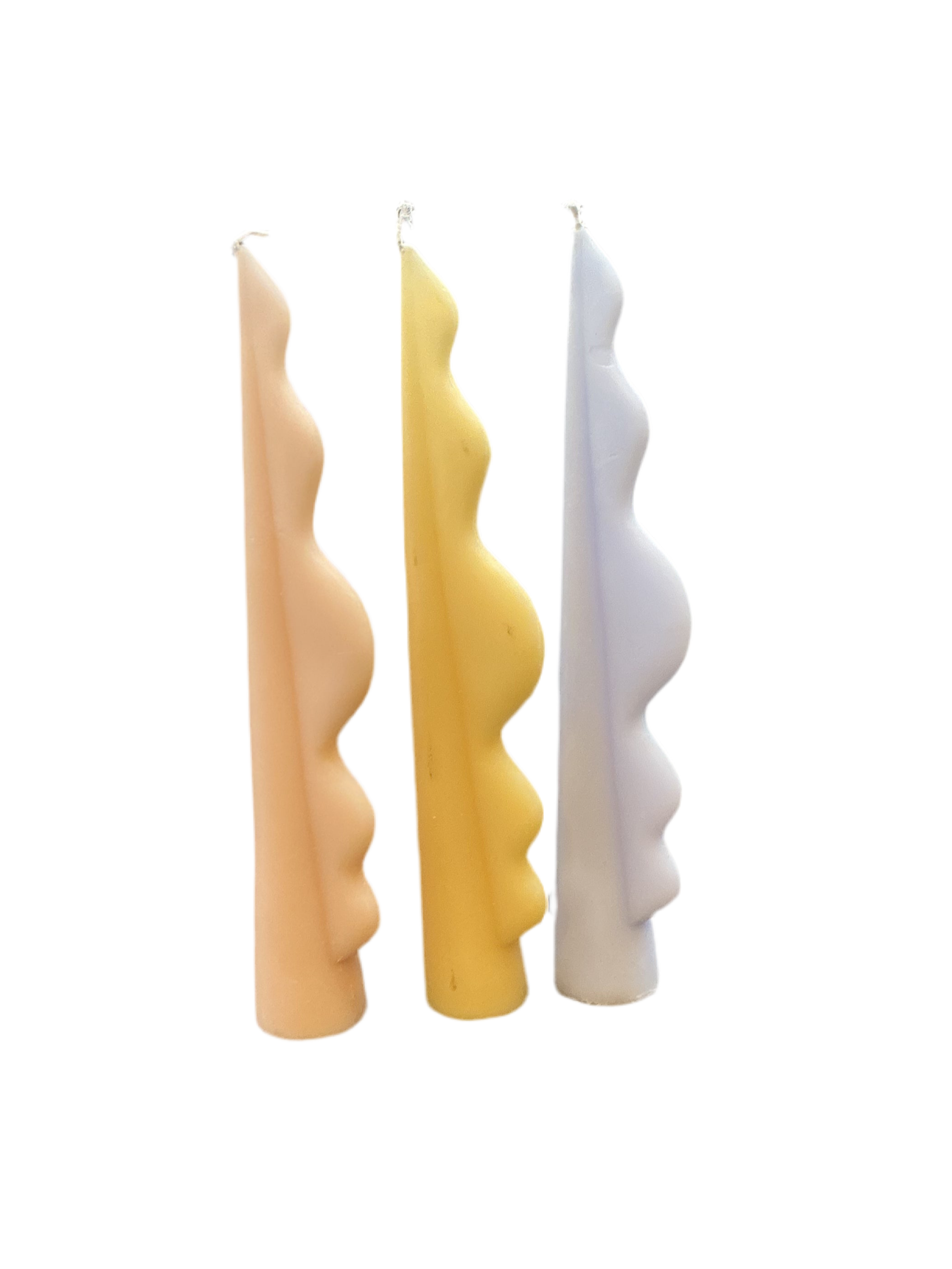 Wave Candles (Set of 3)