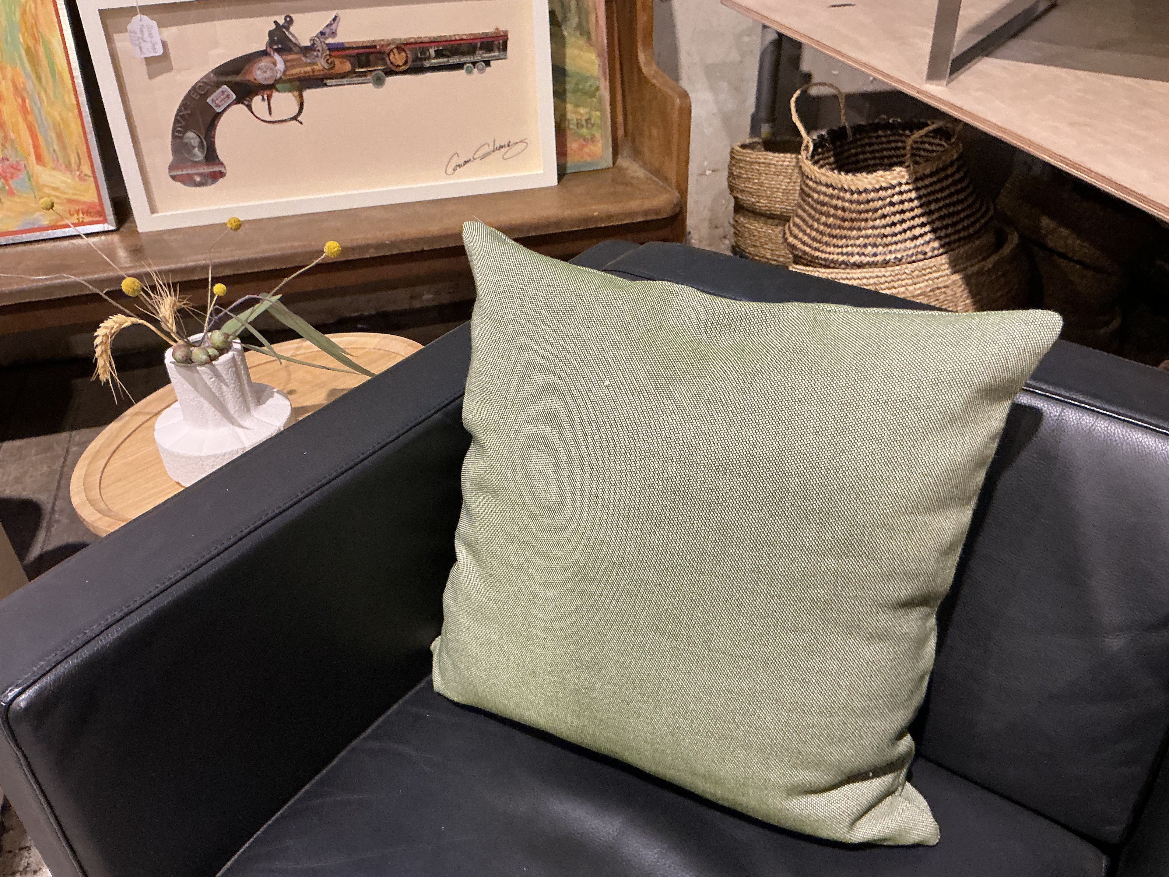 Green Canvas Cushion