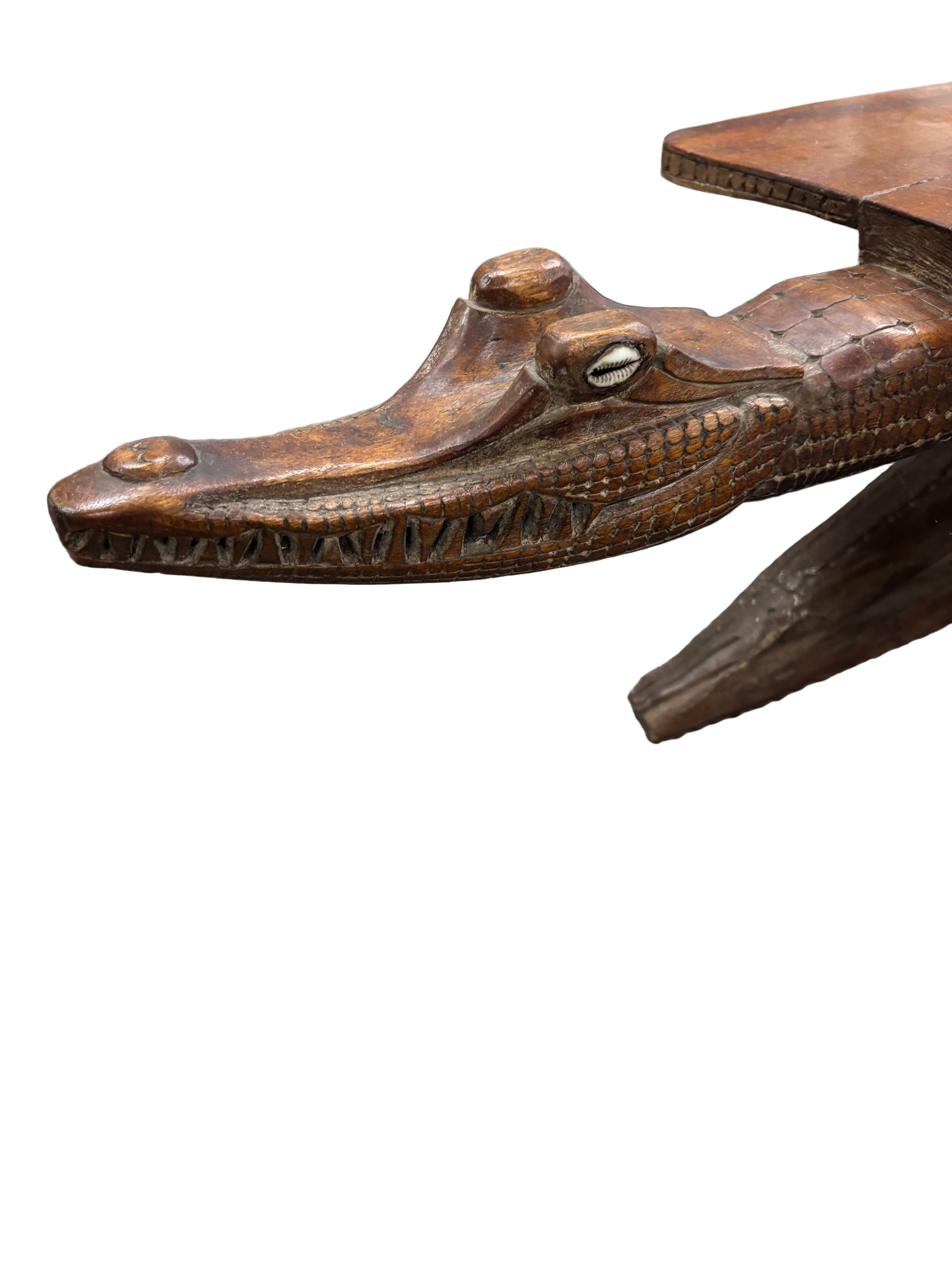 Carved Alligator Coffee Table