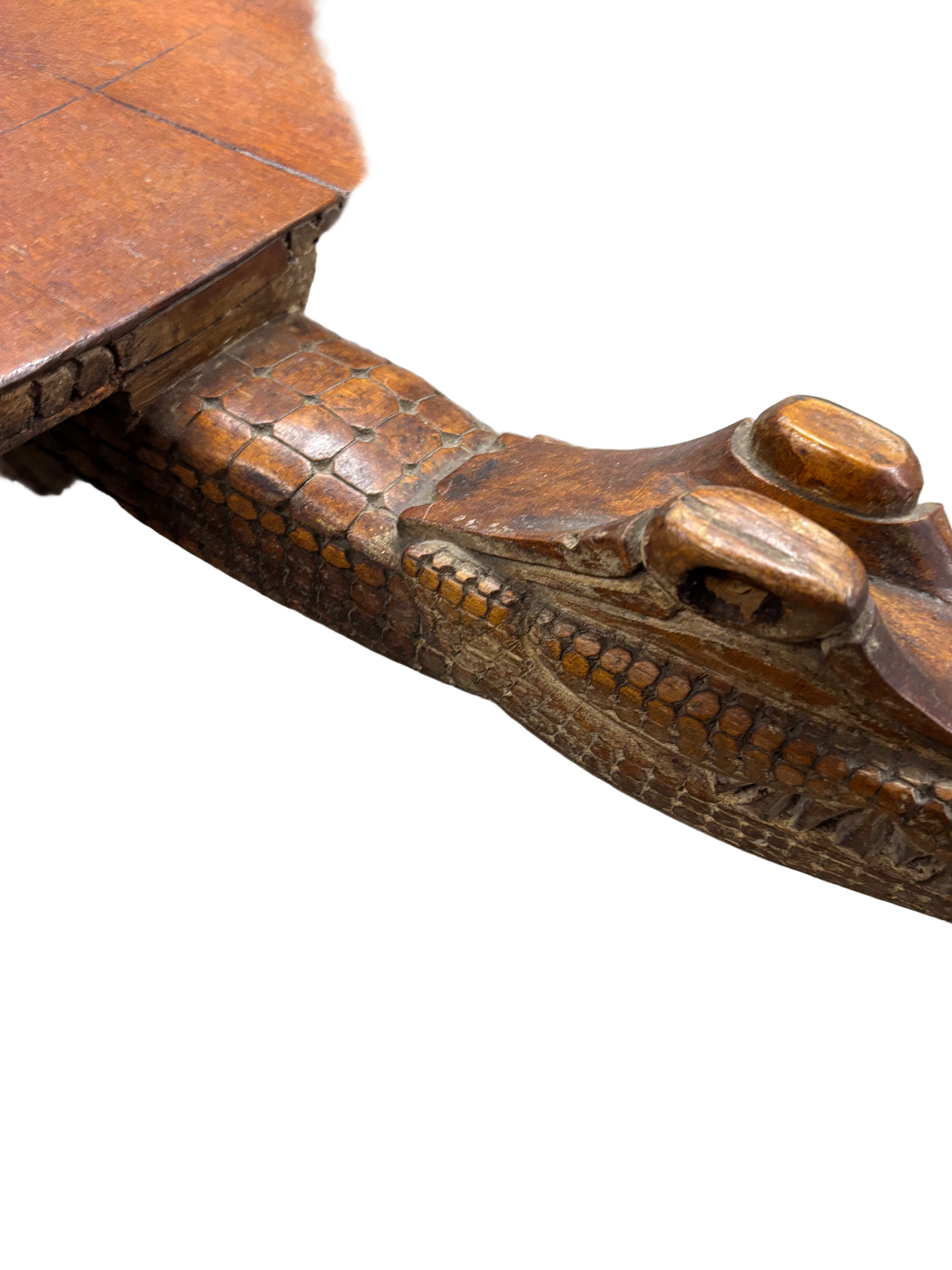 Carved Alligator Coffee Table