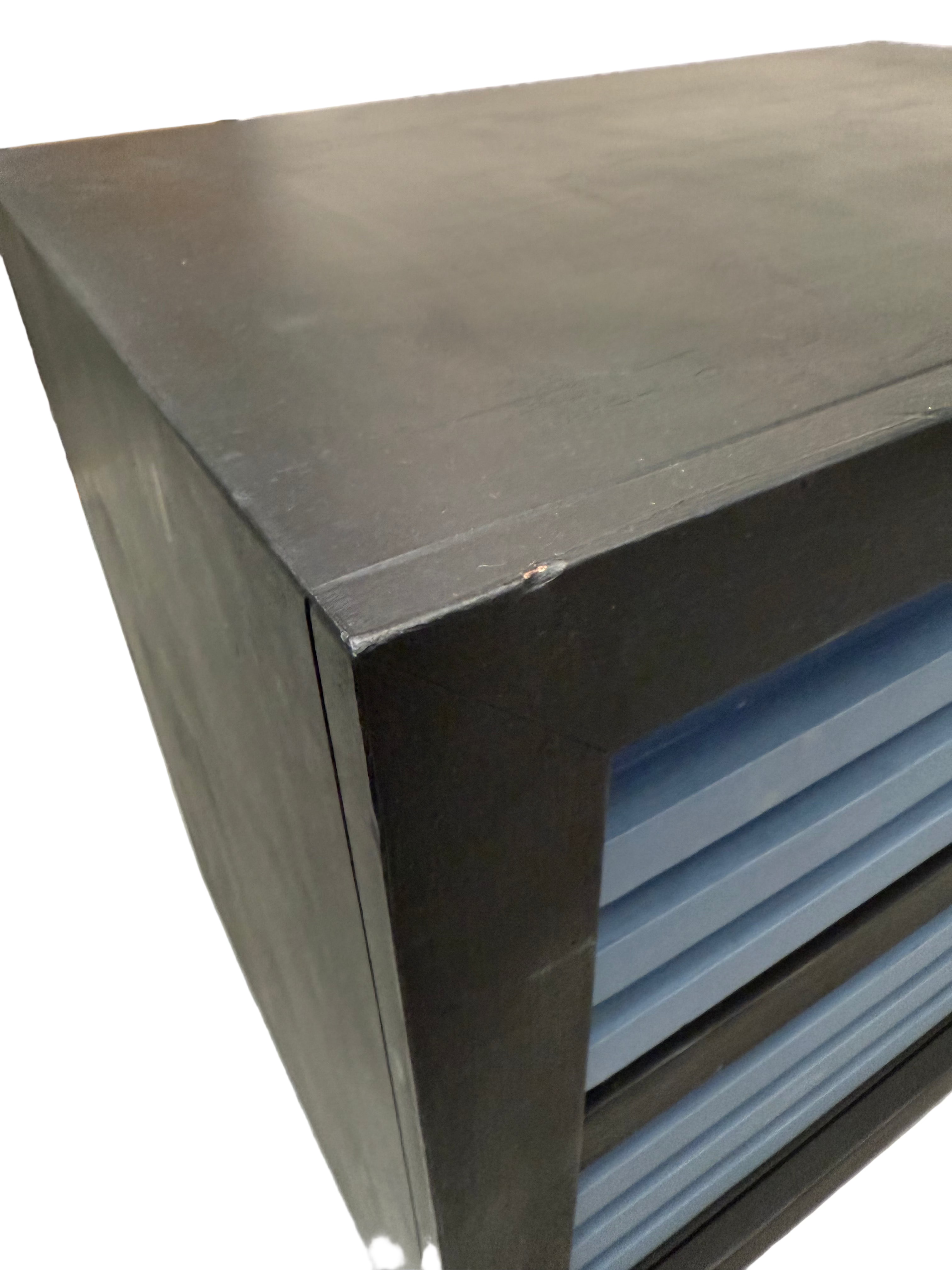 Modern 2-Drawer Nightstand with Textured Accent Front