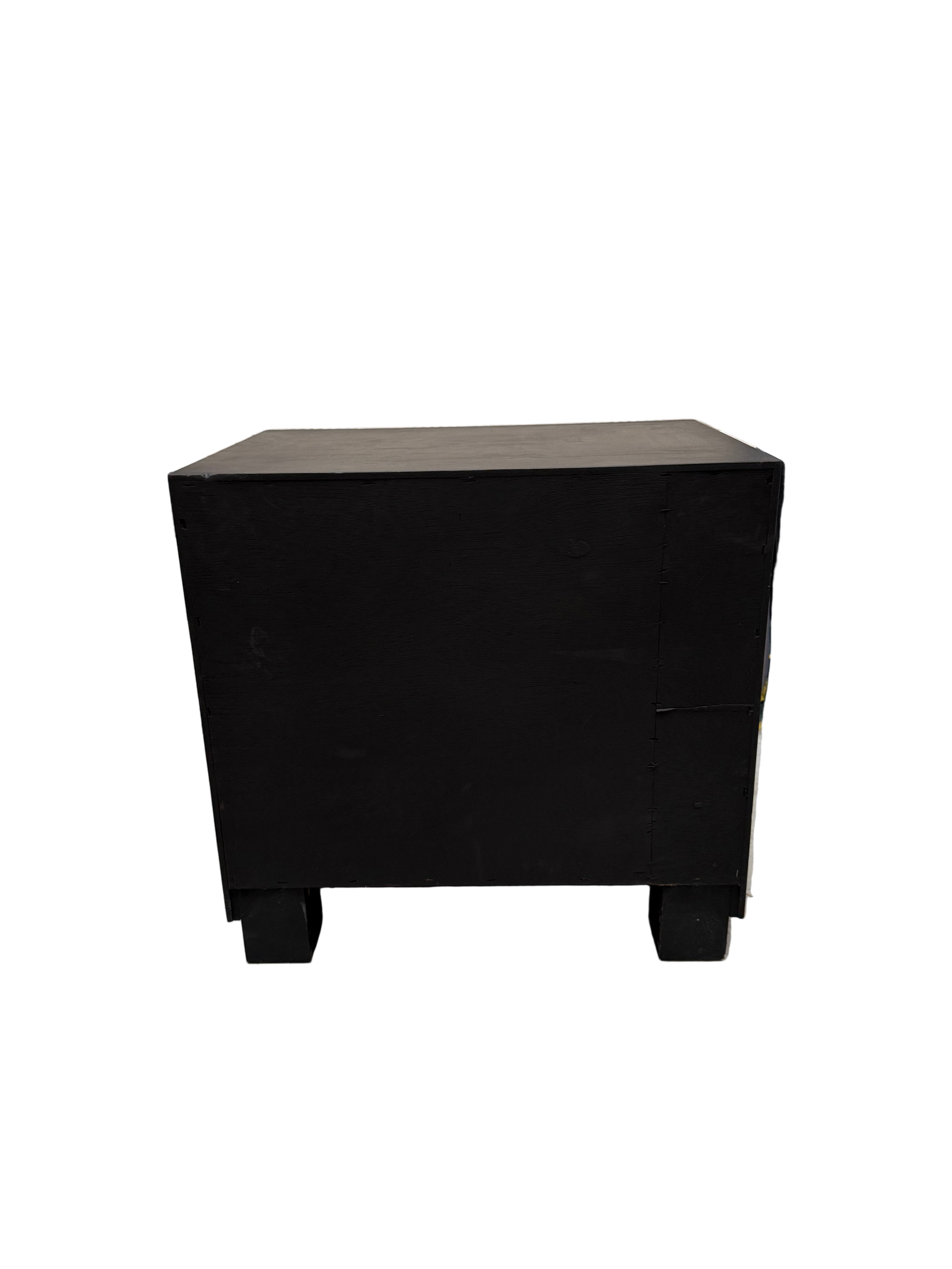 Modern 2-Drawer Nightstand with Textured Accent Front