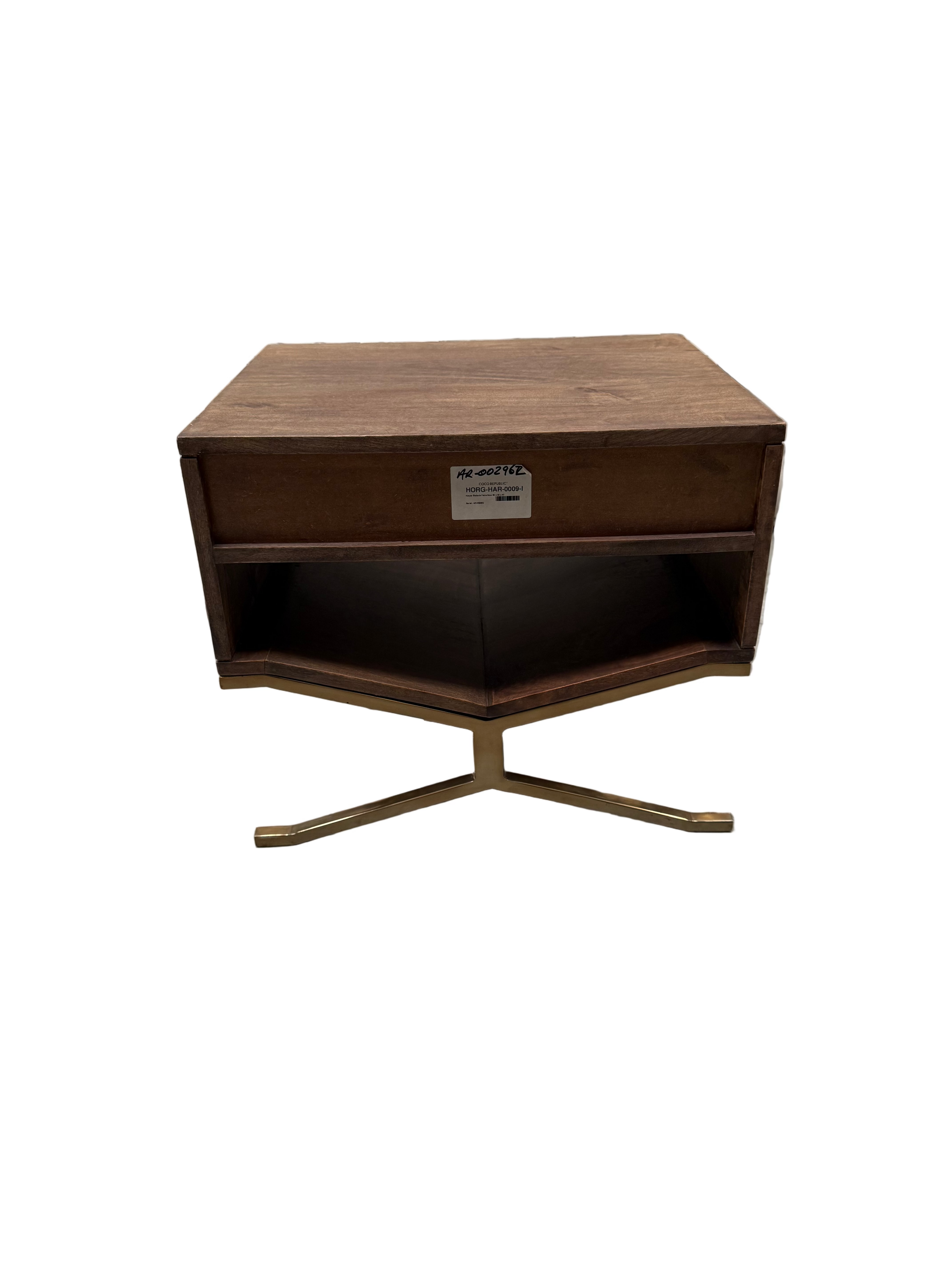 Walnut Wood Finish Bedside Table