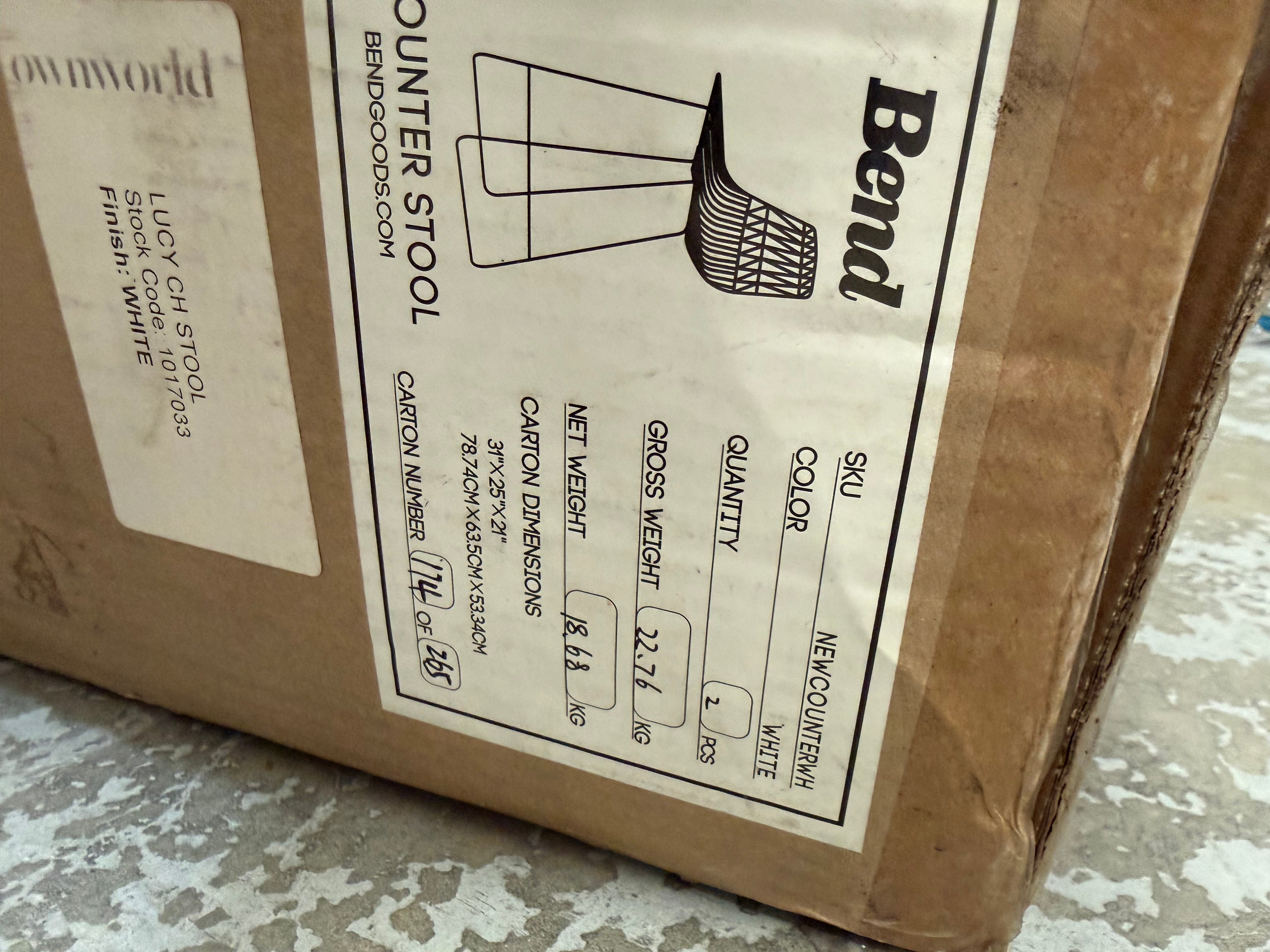 Bend Counter Stool Orange