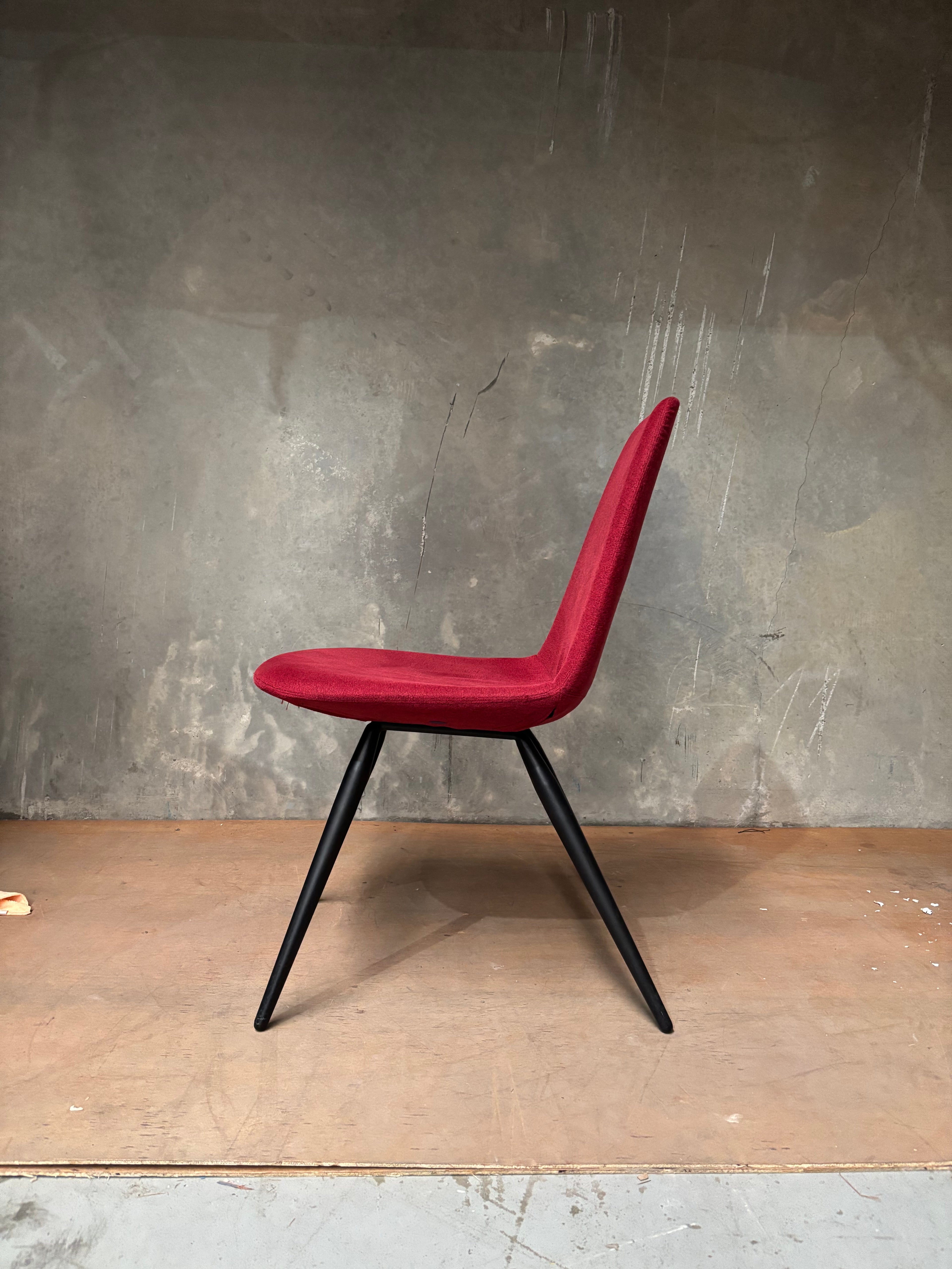 Krost Burgundy Upholstered Chair