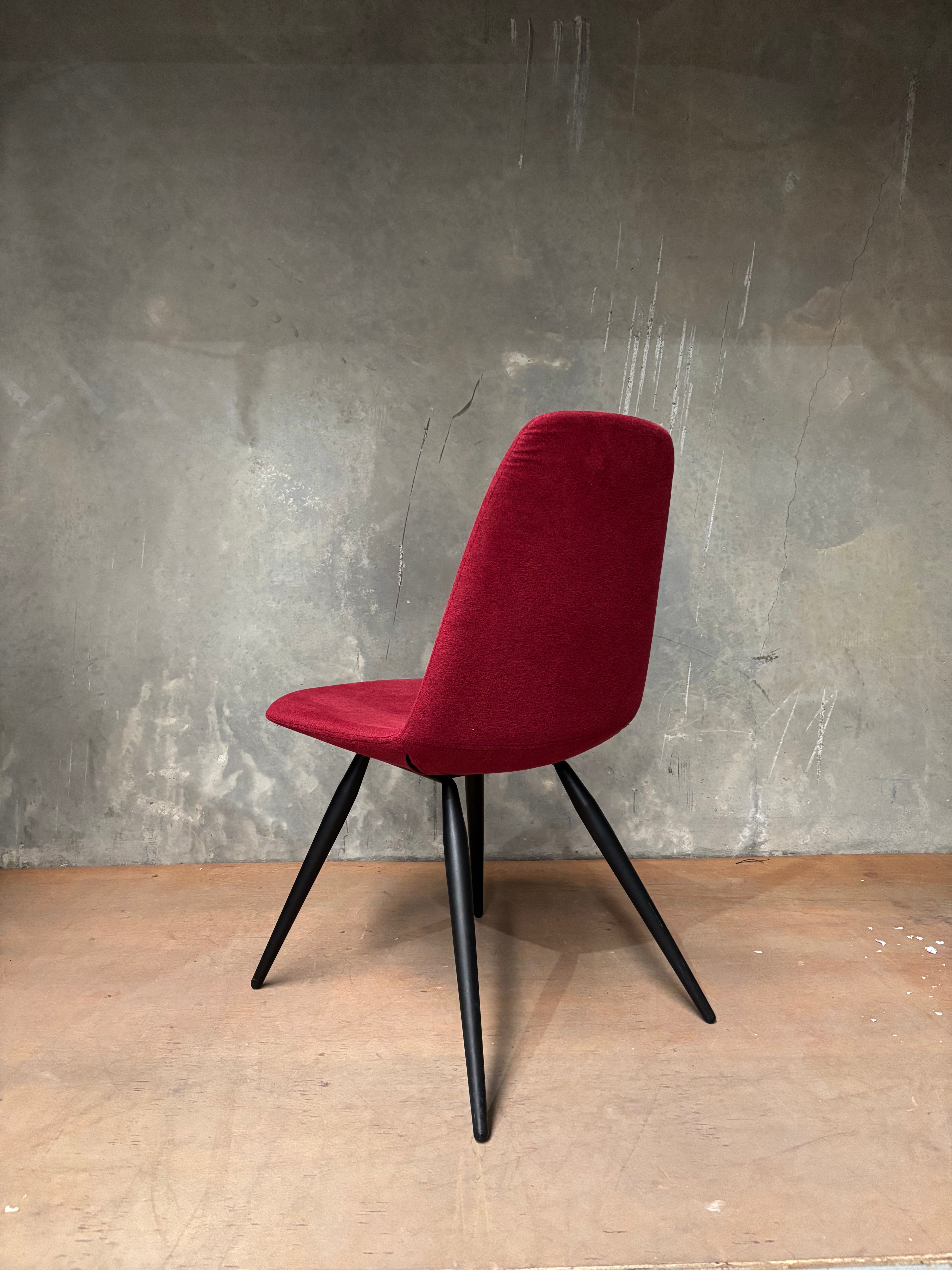 Krost Burgundy Upholstered Chair