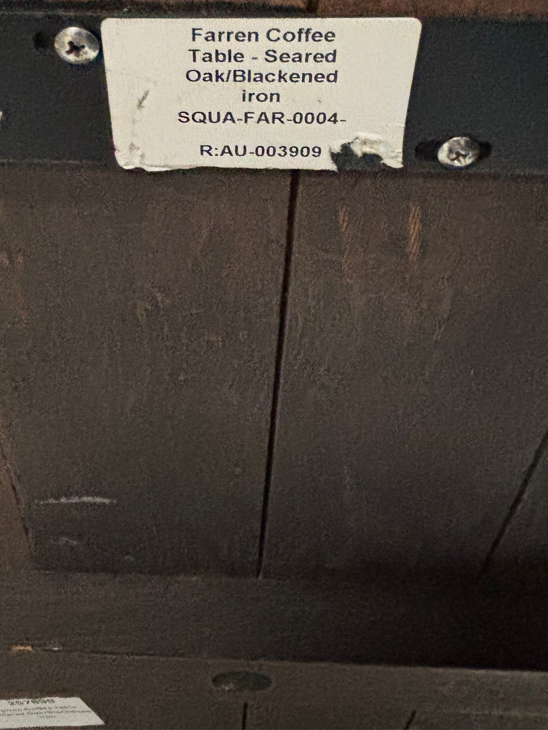 Farren Seared Oak Coffee Table