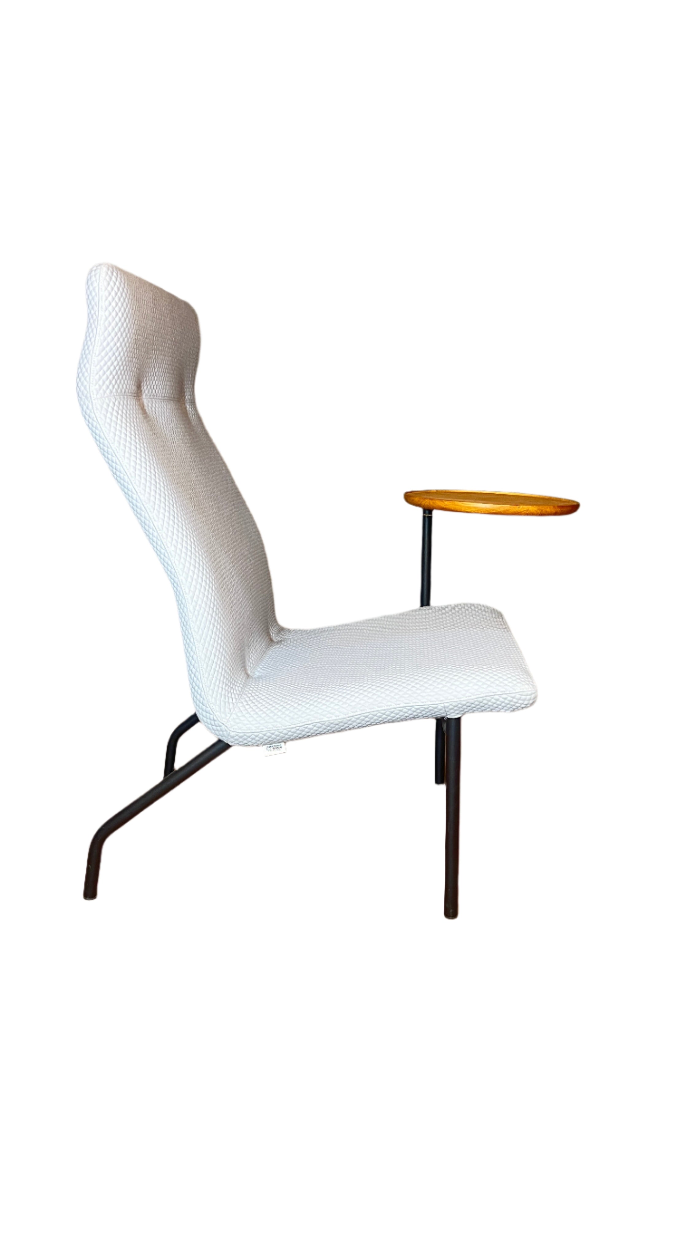 Lucio High back chair with side table