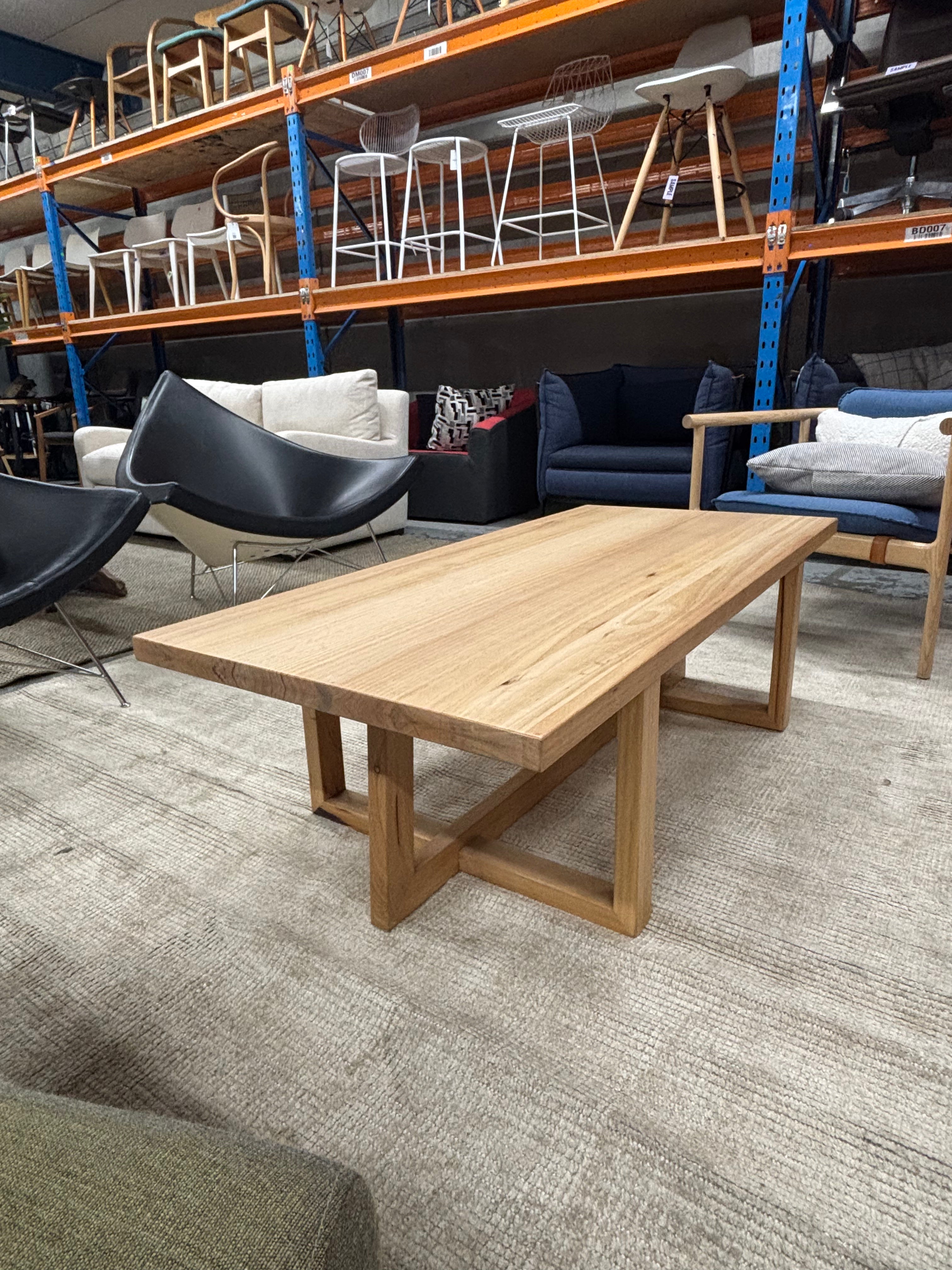 Solid Timber Cross Leg Coffee Table