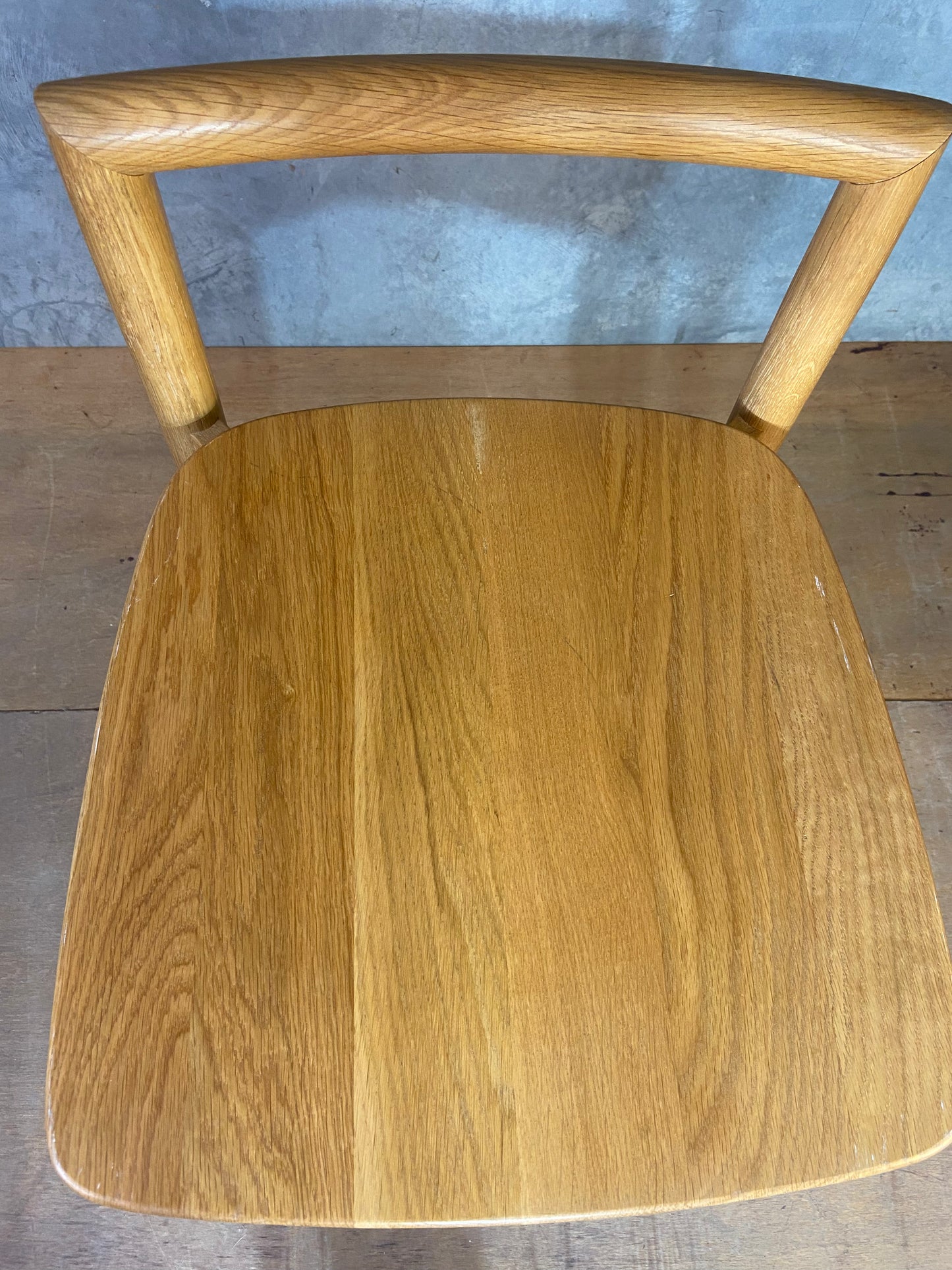Oak High Back Stool by Didier