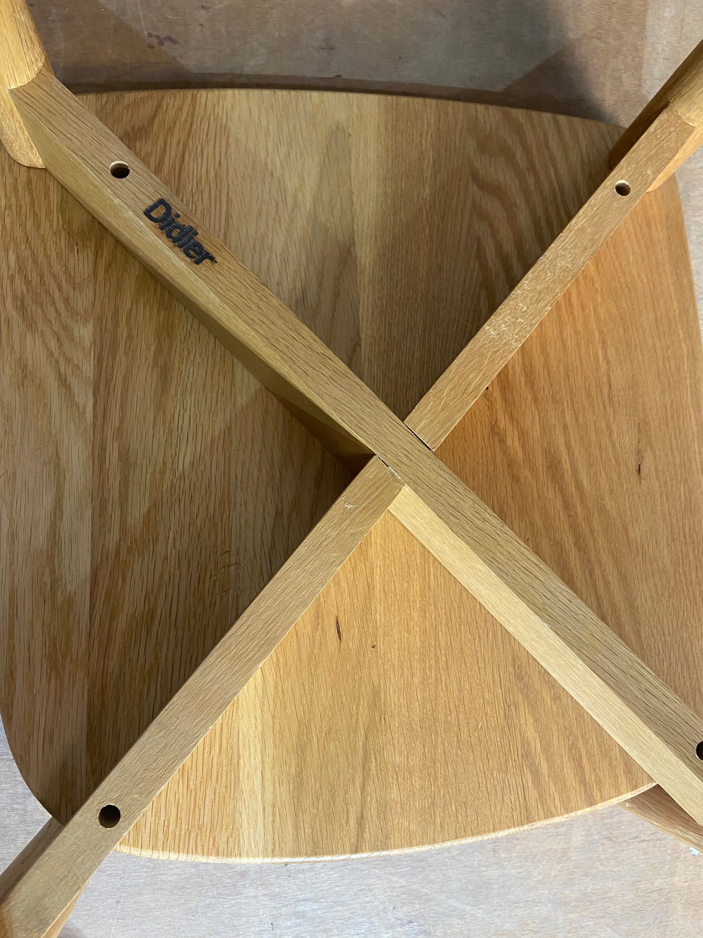 Oak High Back Stool by Didier