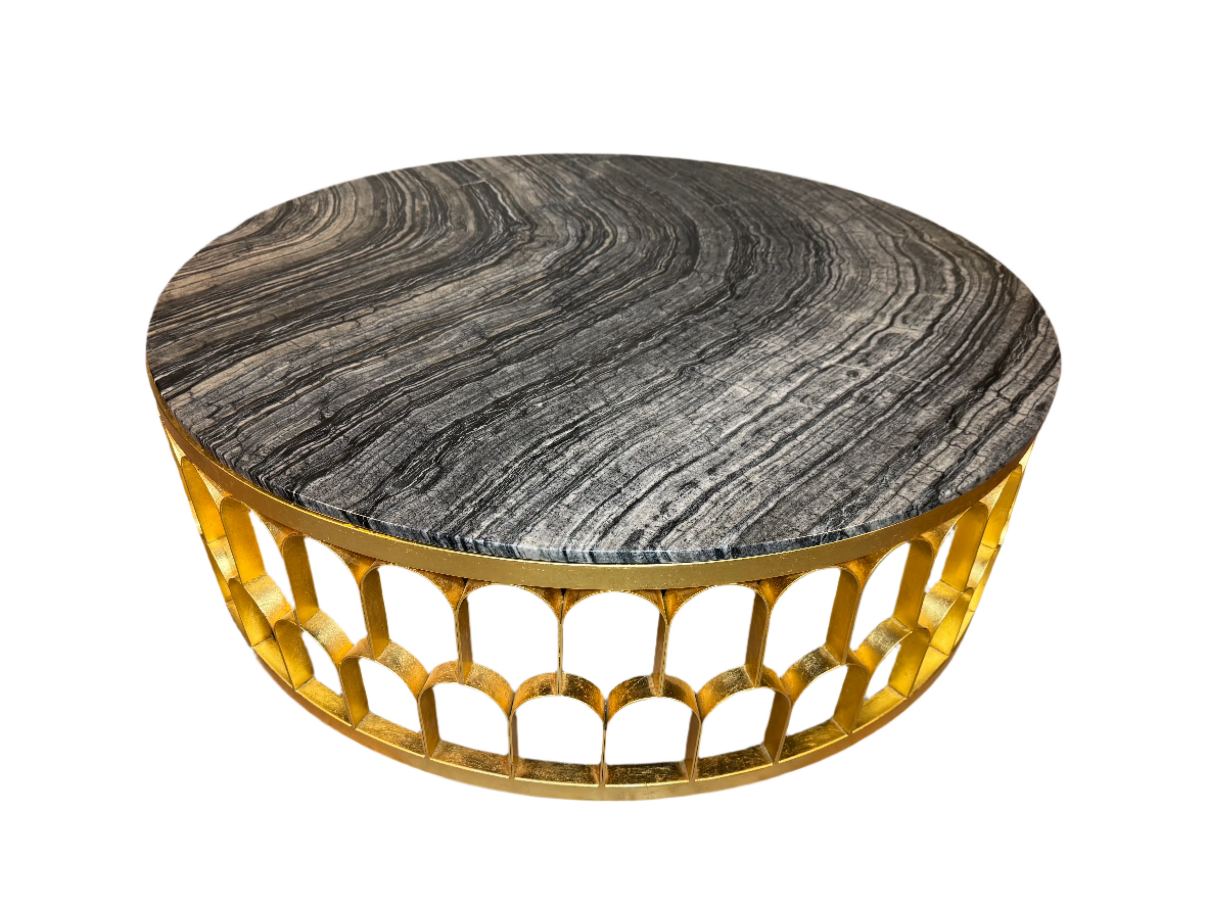 Gold and Marble Coffee Table