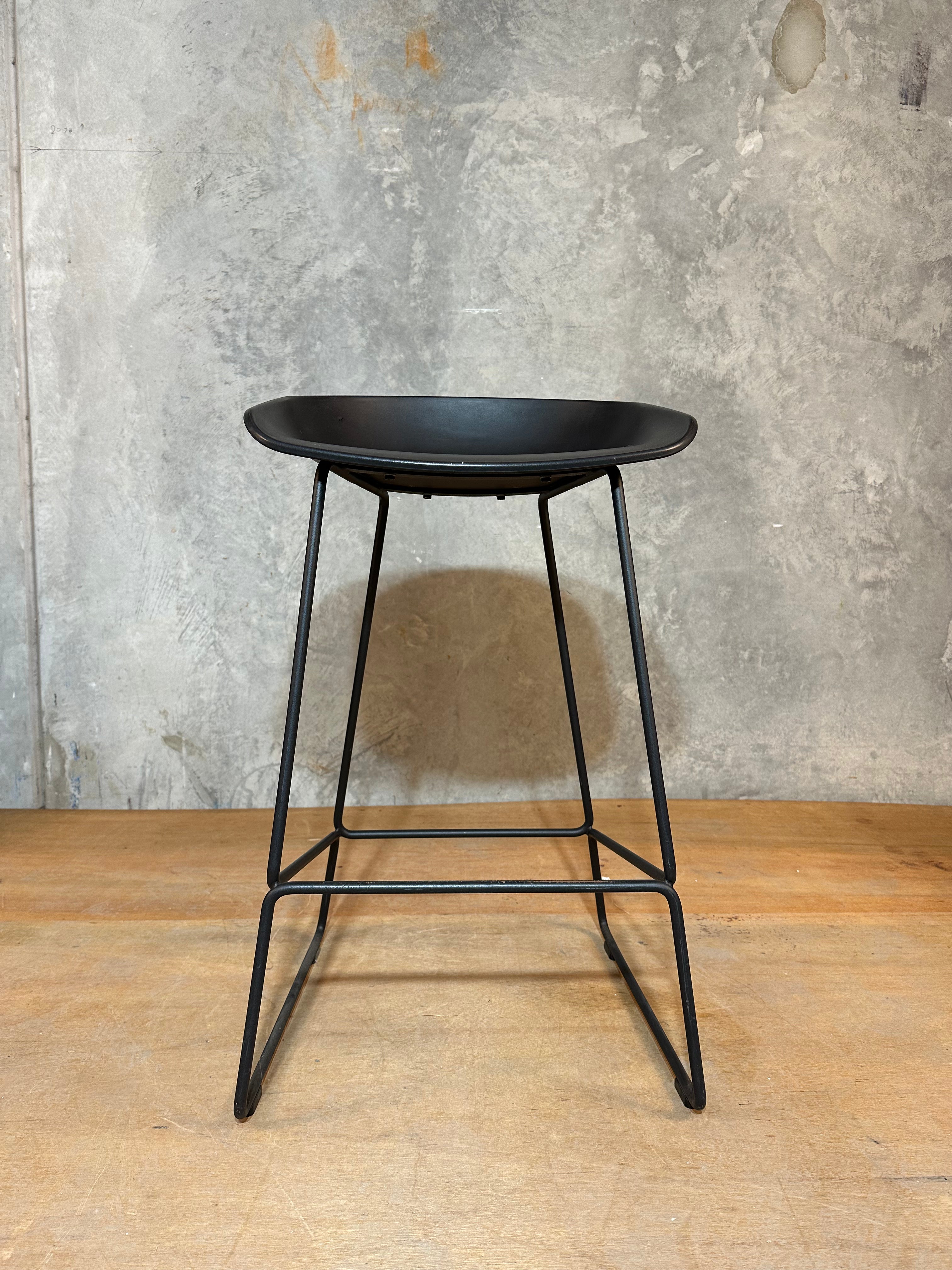 About A Stool Black Bar Stool