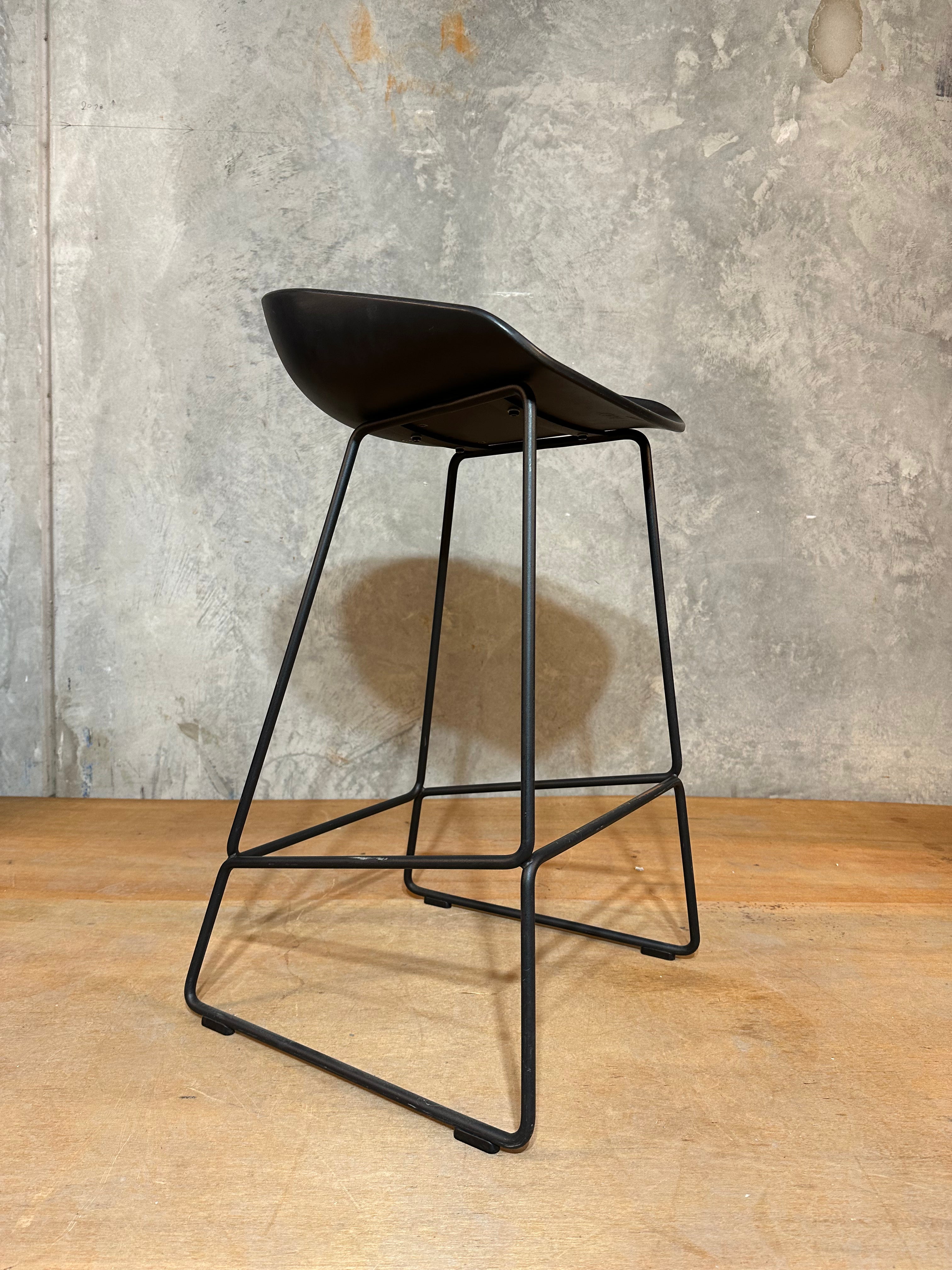 About A Stool Black Bar Stool