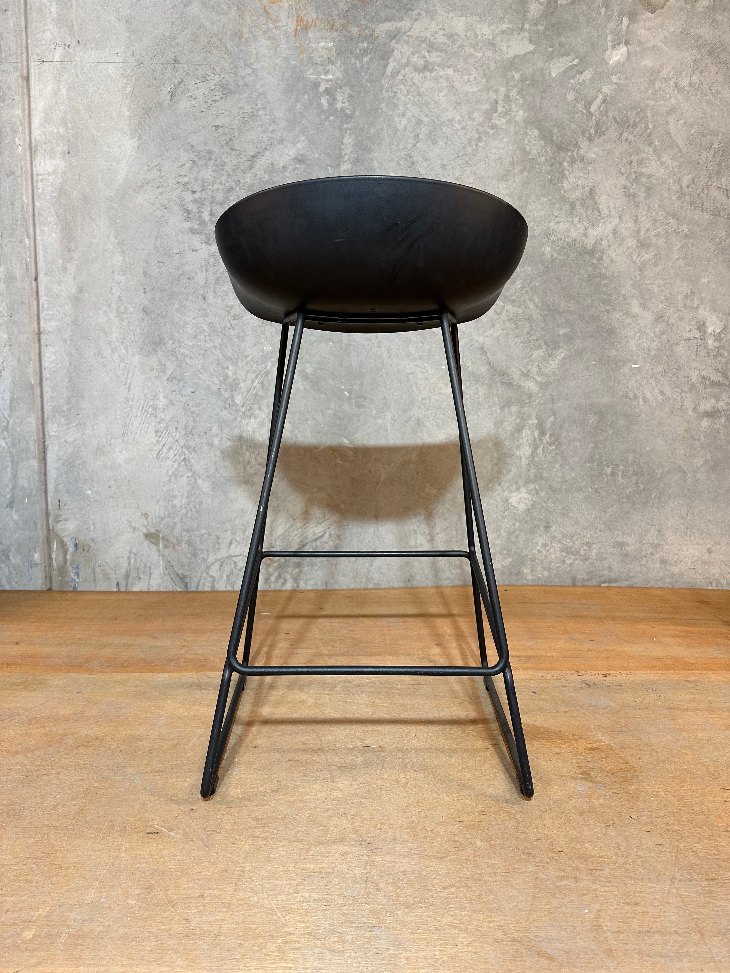 About A Stool Black Bar Stool