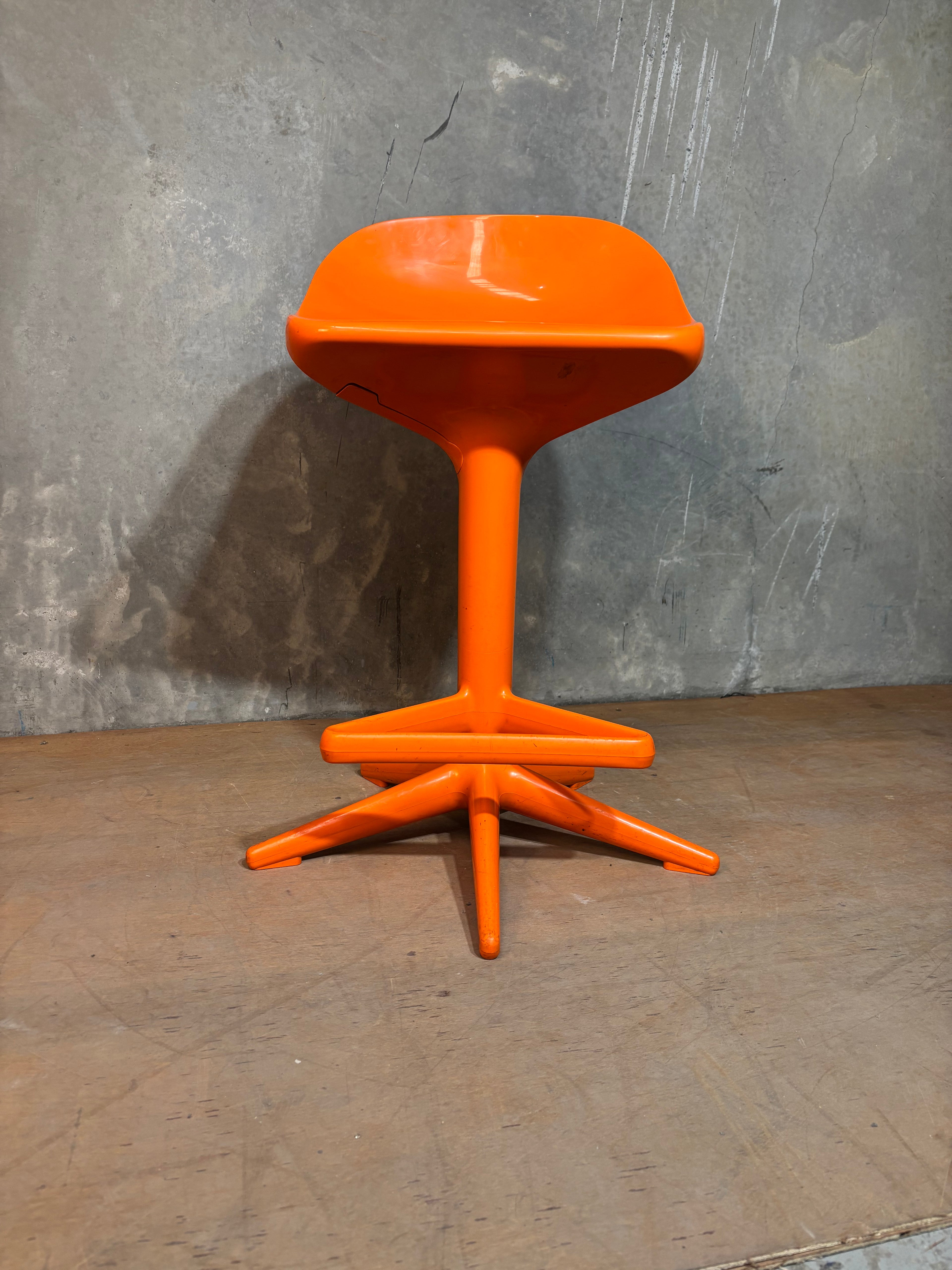 Orange Kartell Spoon Stool