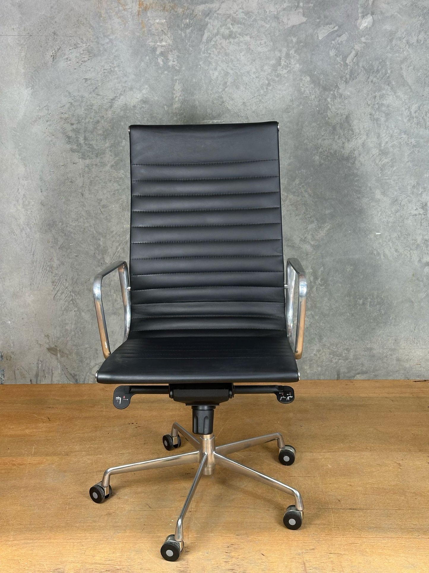 Contempo Leather High Back Chairs - Check