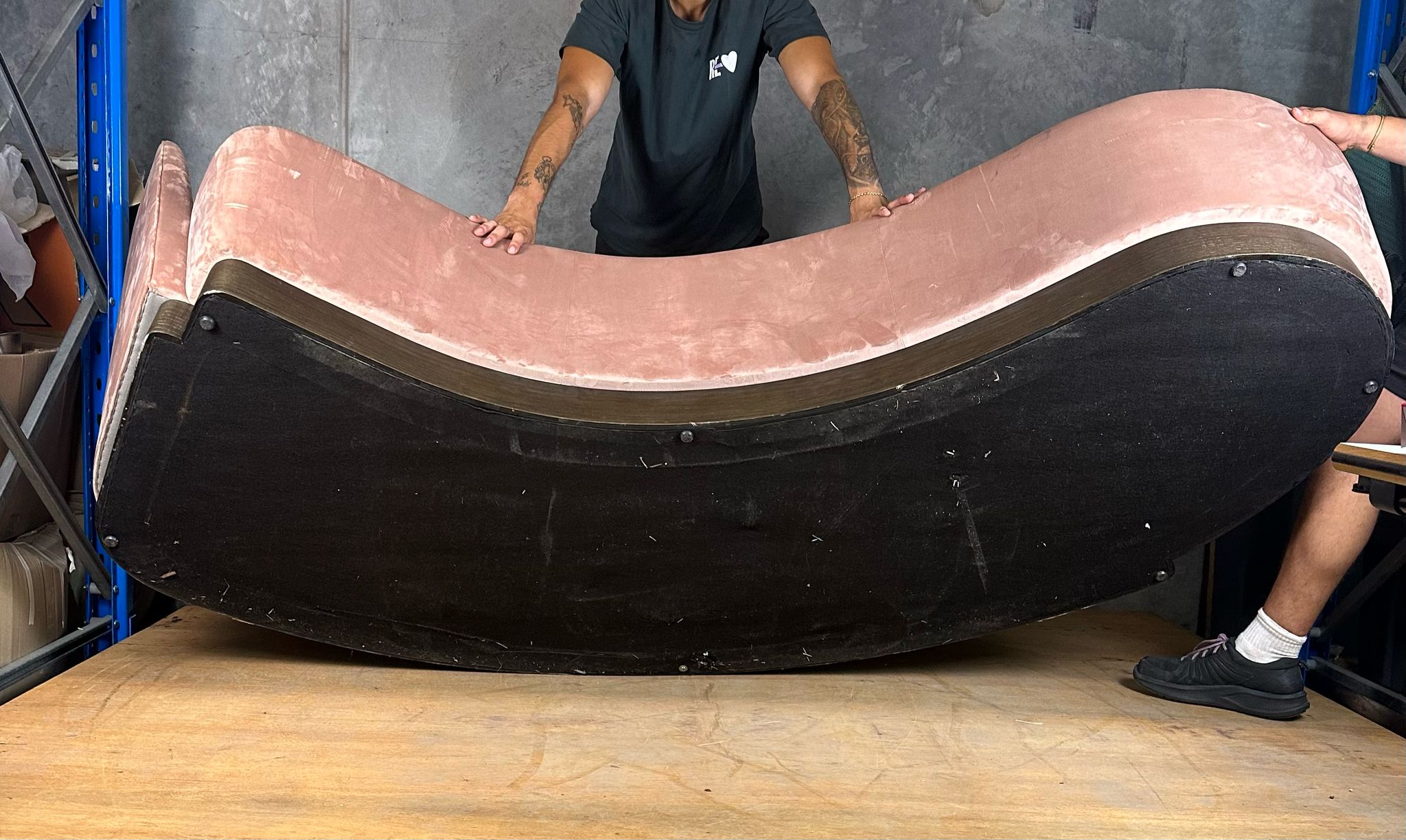 Pink Velvet Sofa 3 seater