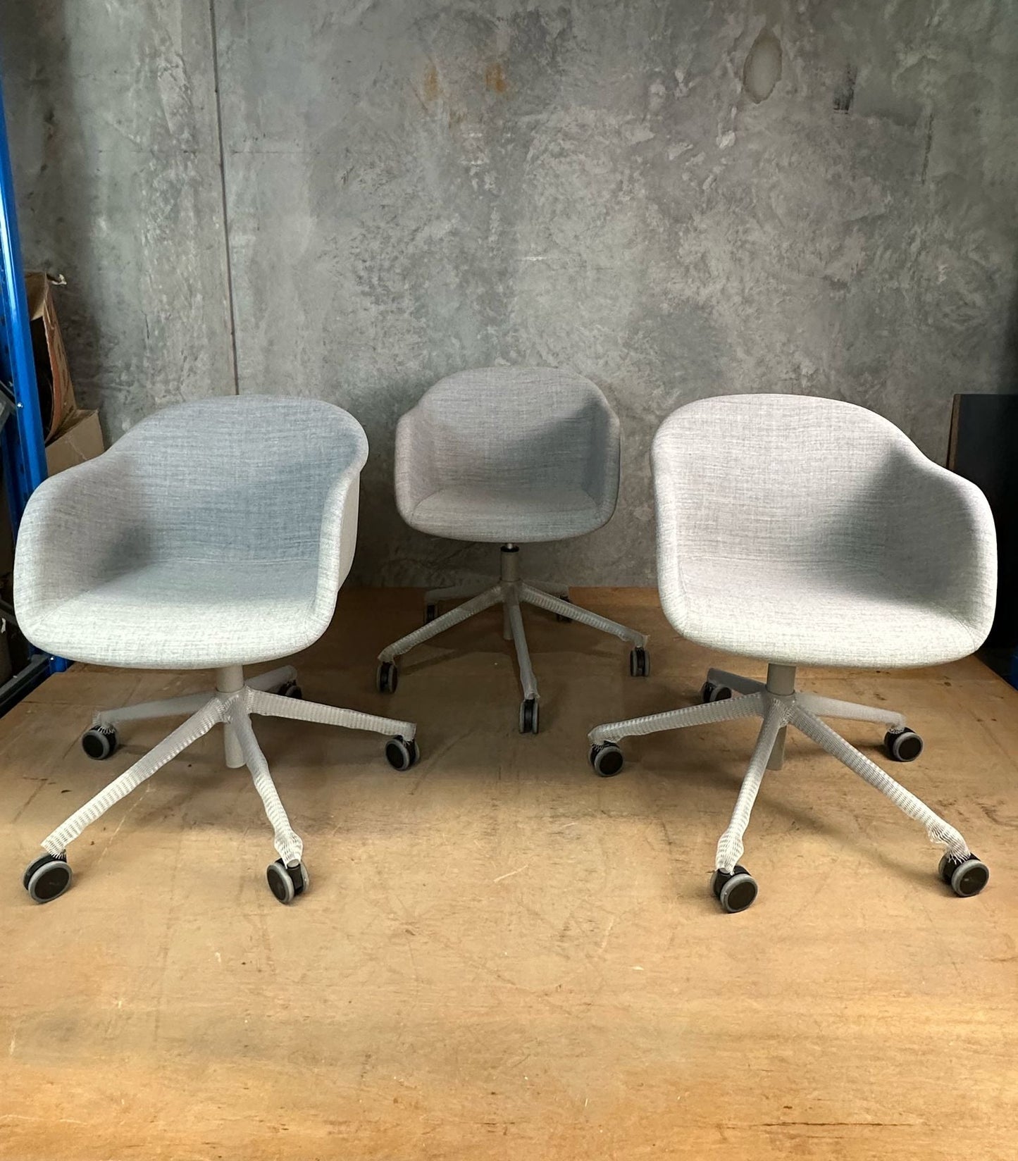 Fiber Armchair Swivel Base w. Gas Lift and Castors