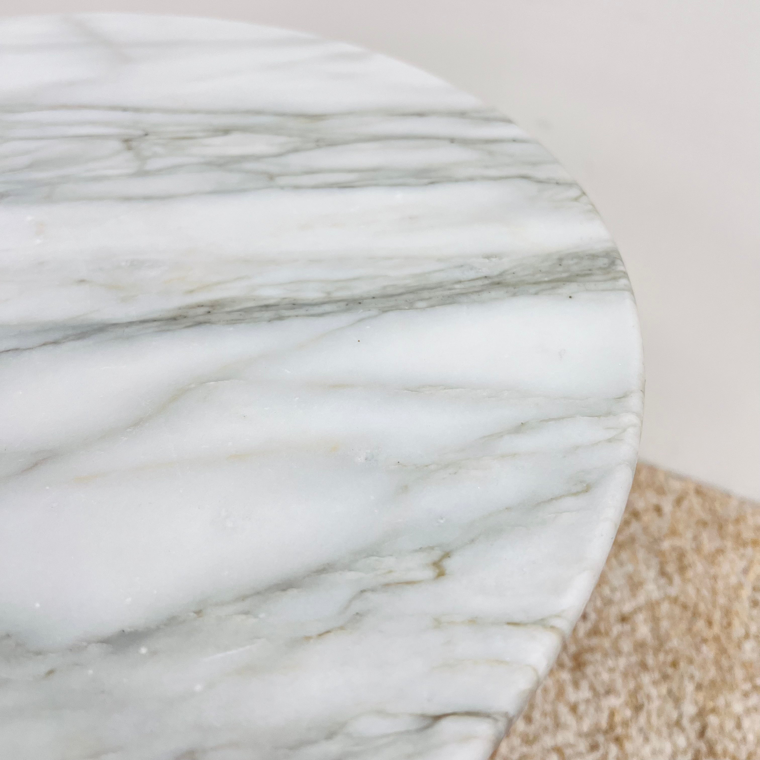 White Marble Side Table