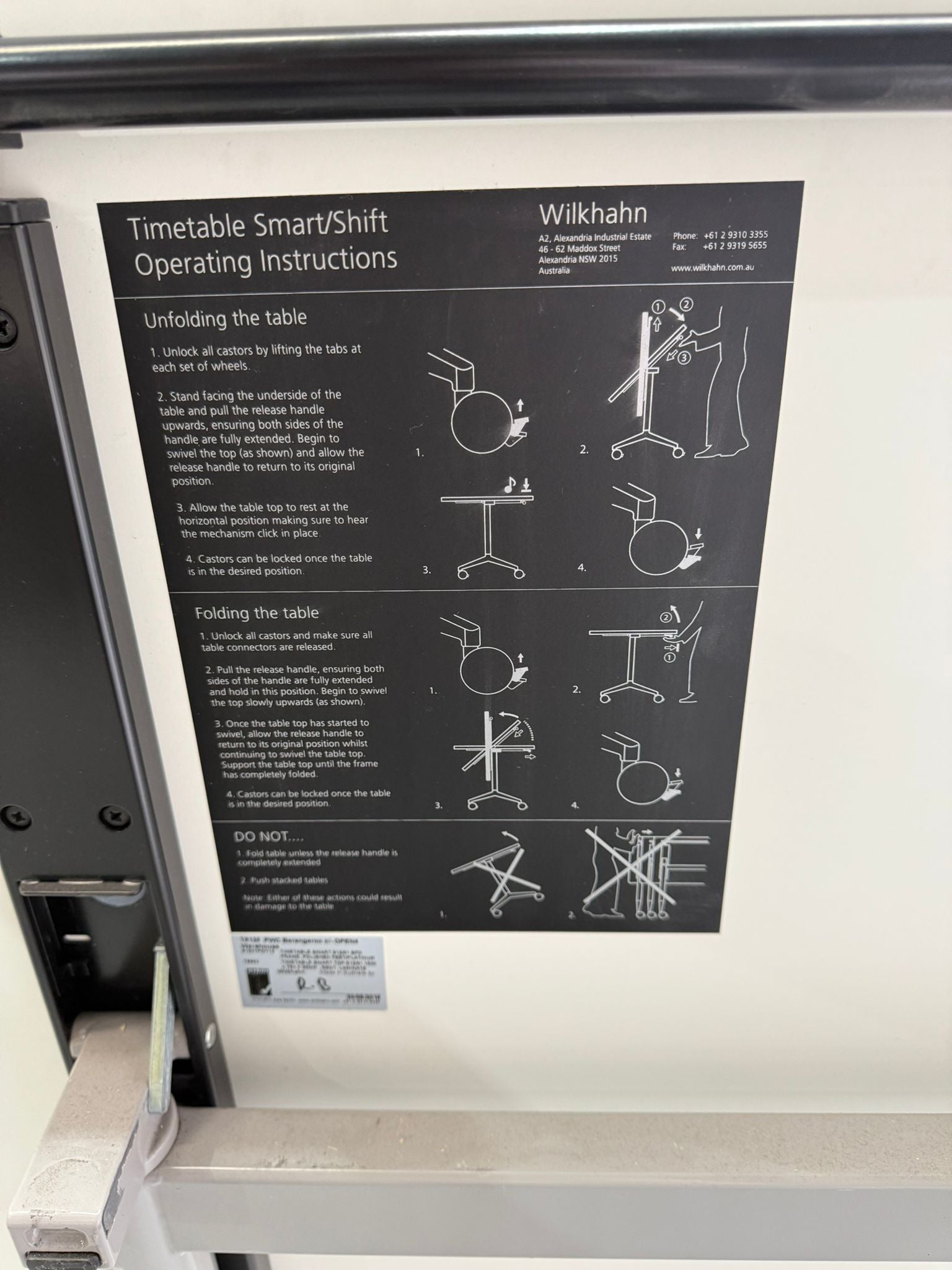 Timetable Smart Flip Table - Medium Size - 612 series, Wilkhahn