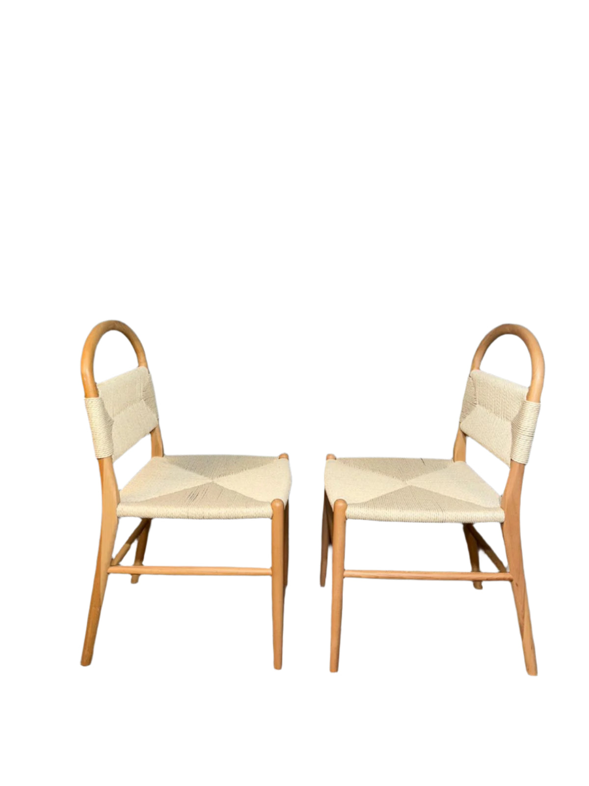 Mid-Century Modern Beech Wood Dining Chairs