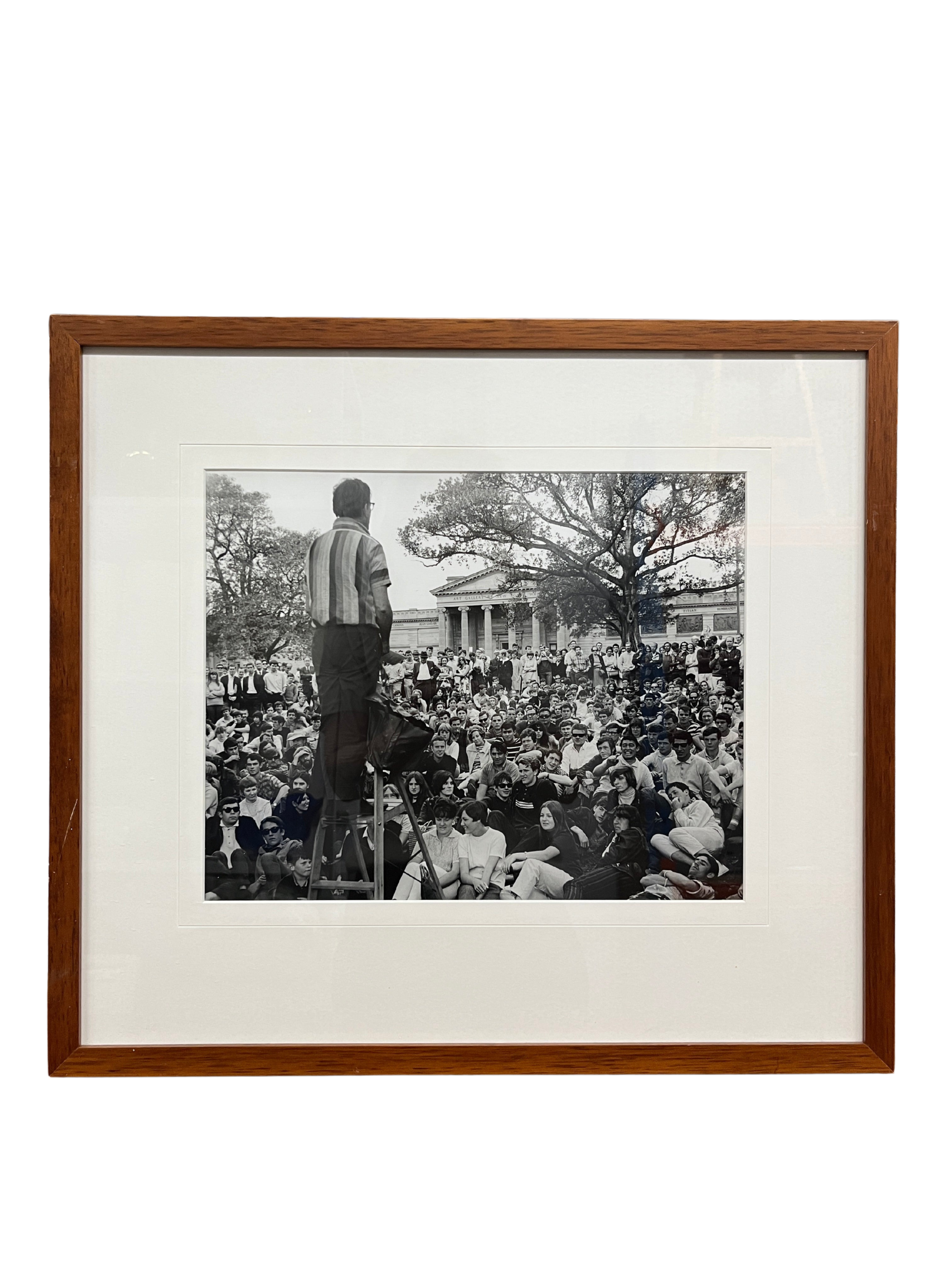 'Protest Gathering II' - Framed Black and White Photograph