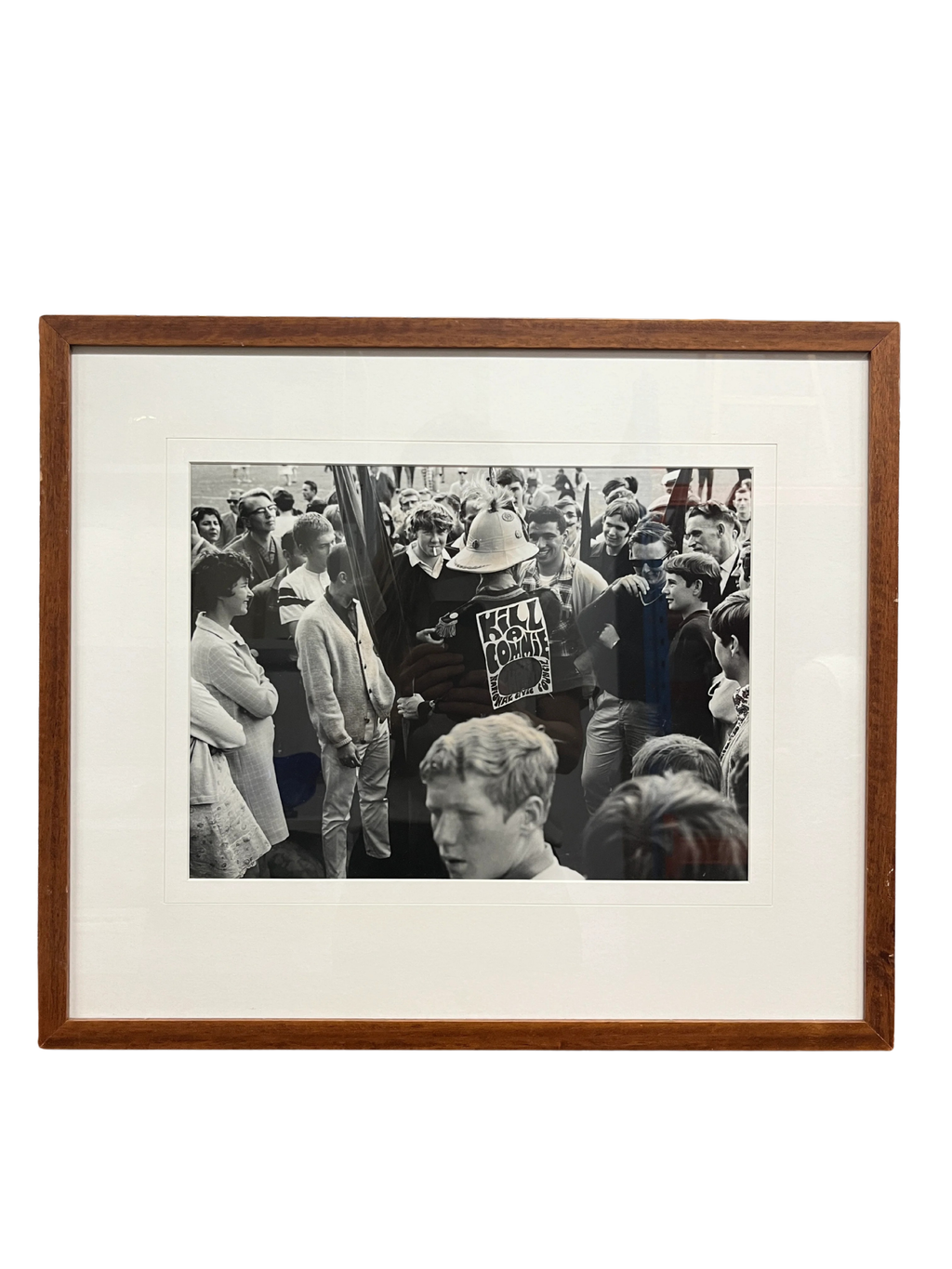 'Protest Gathering' - Framed Black and White Photograph