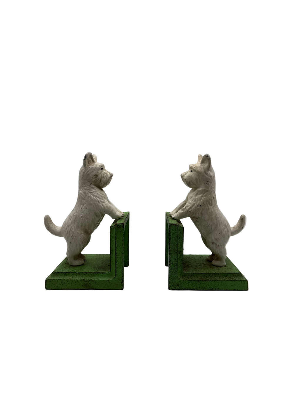 Vintage Scotty Dog Cast Iron Bookends