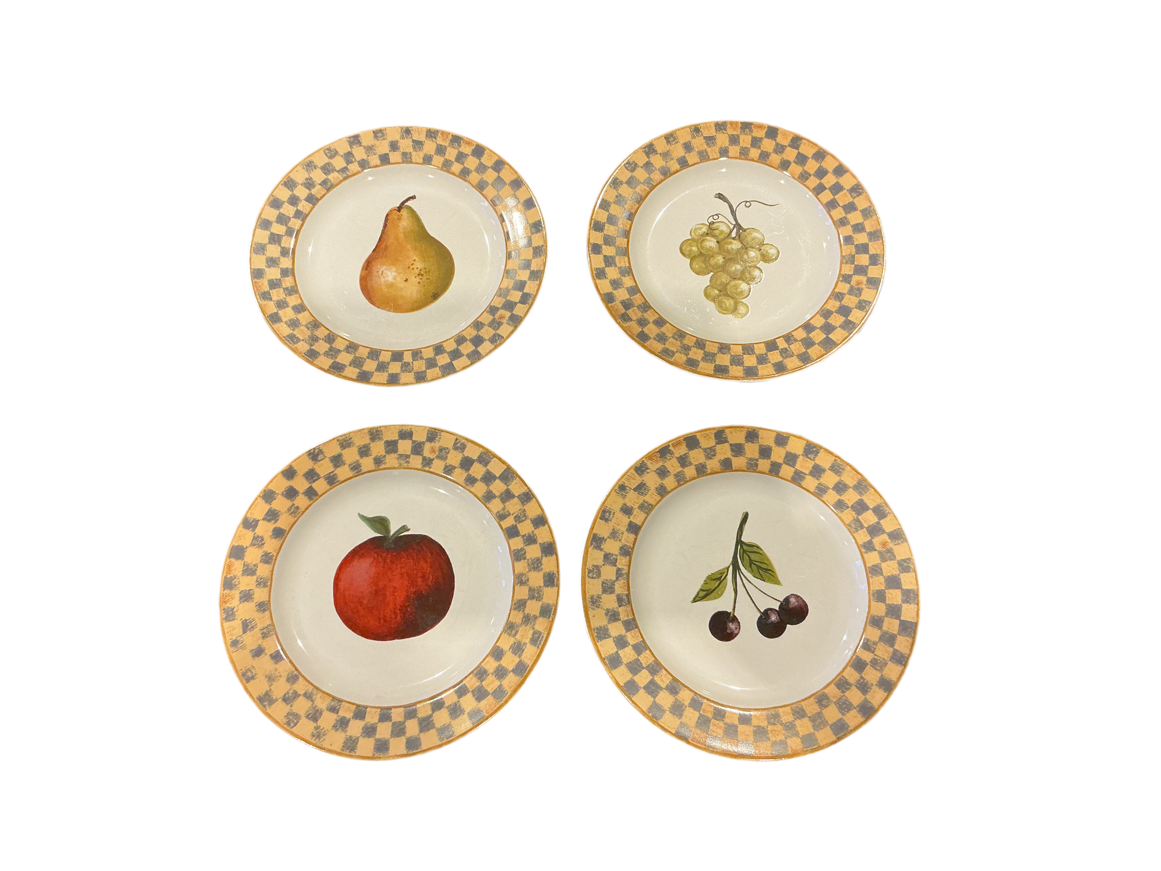 Set of 4 Fruit Plates