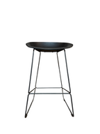 About A Stool Black Bar Stool