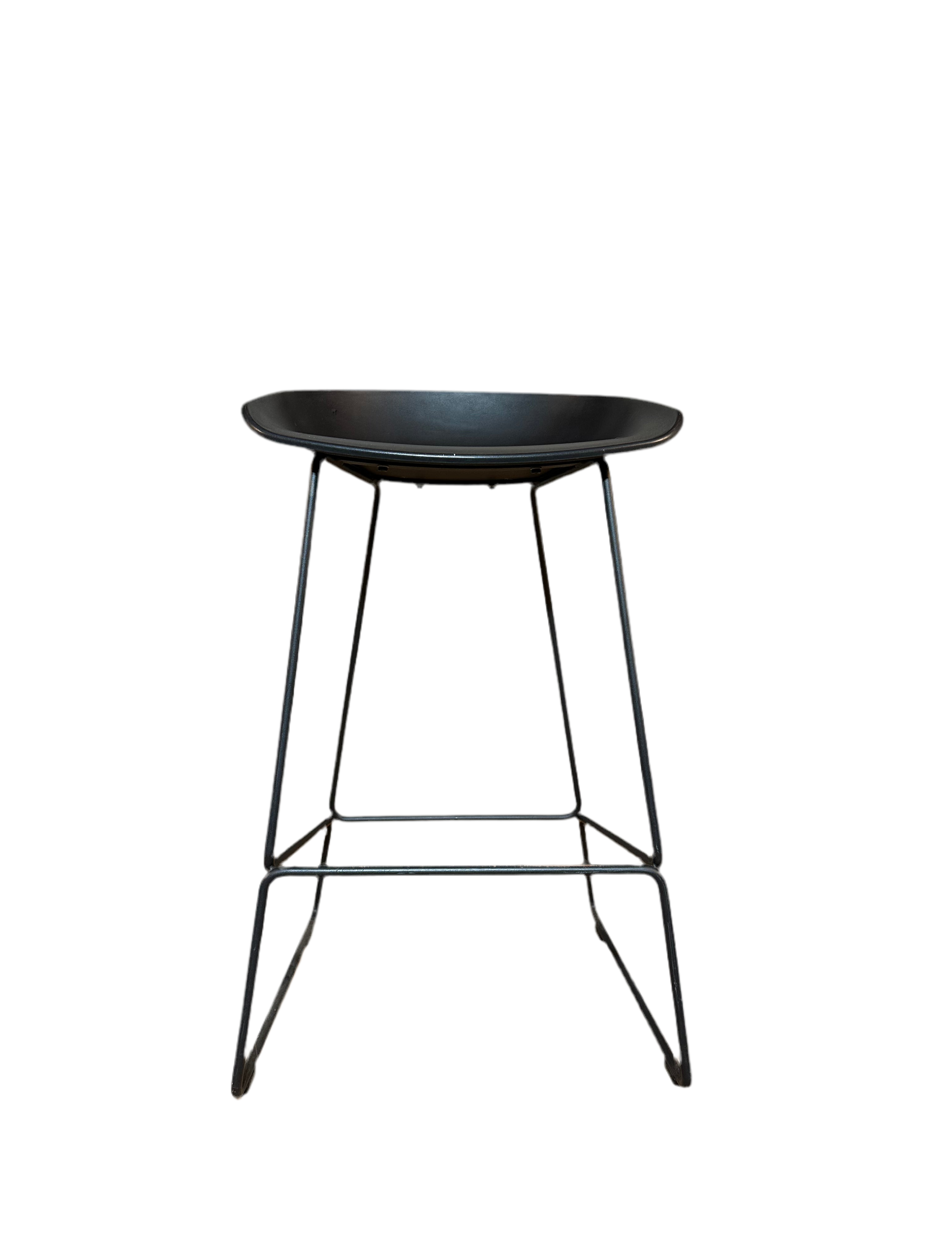 About A Stool Black Bar Stool