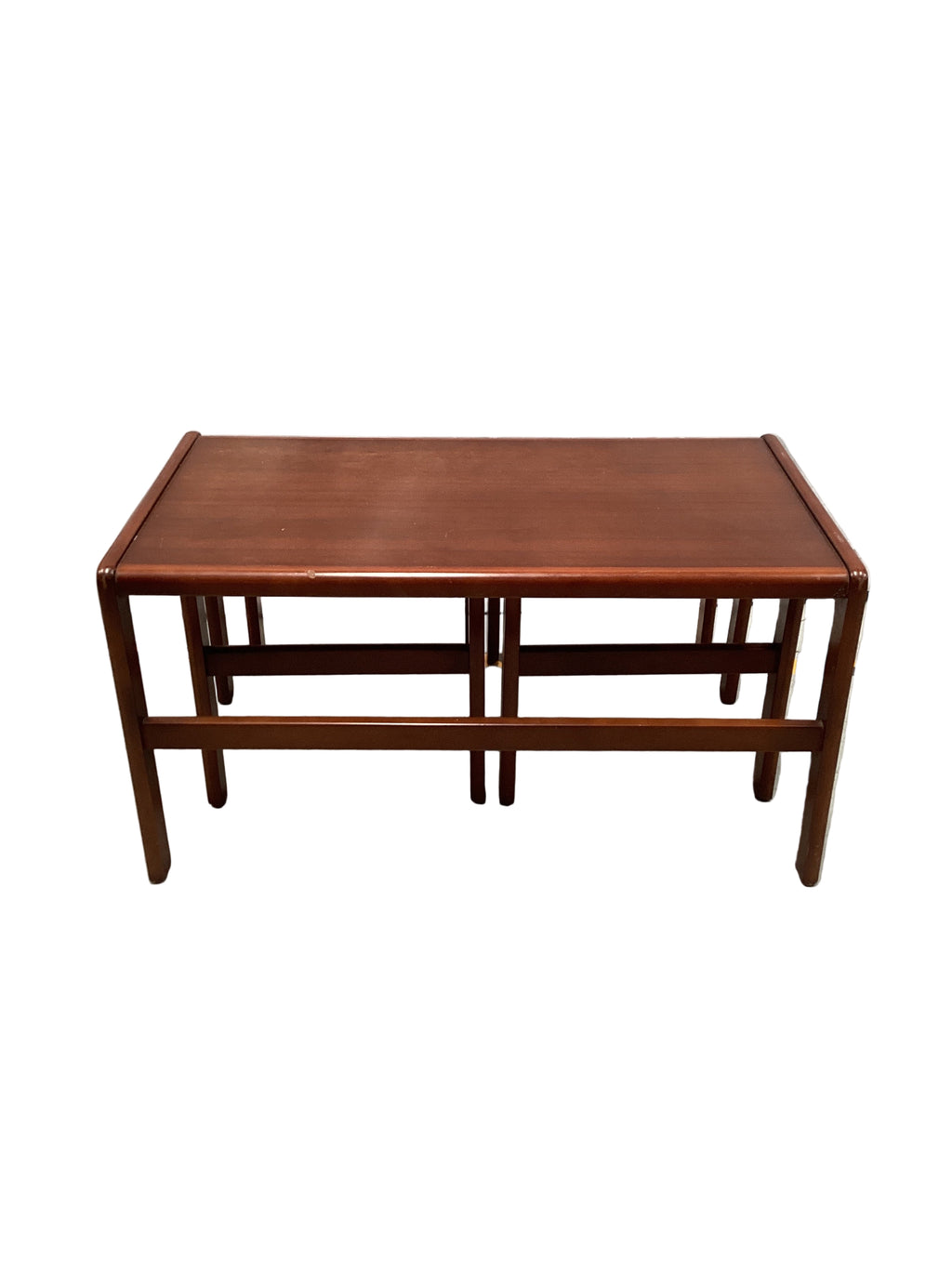 Vintage Mid Century Timber Nesting Coffee Table Set