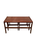 Vintage Mid Century Timber Nesting Coffee Table Set