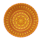 Moroccan Deco Ceramic Bowl (Red and Yellow Patterned)