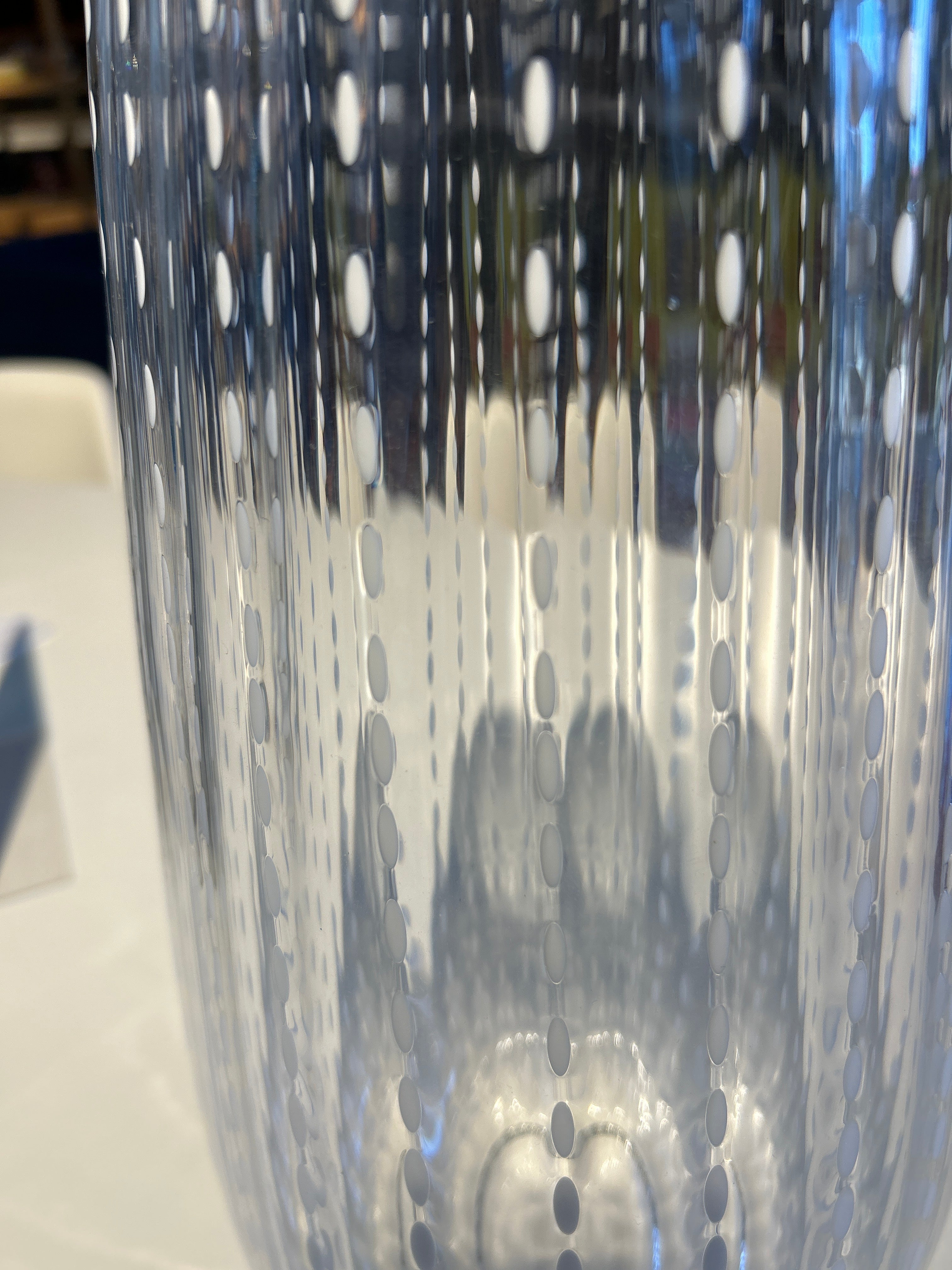 Zafferano Dotted Large Vase, White, by Federico De Majo