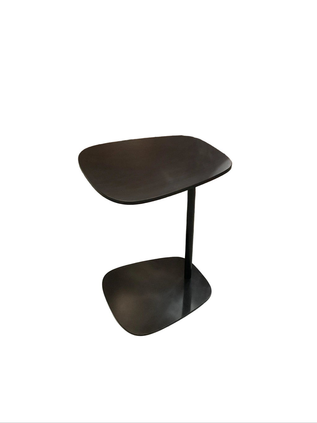 Cantilevered Asymmetrical Black Side Table