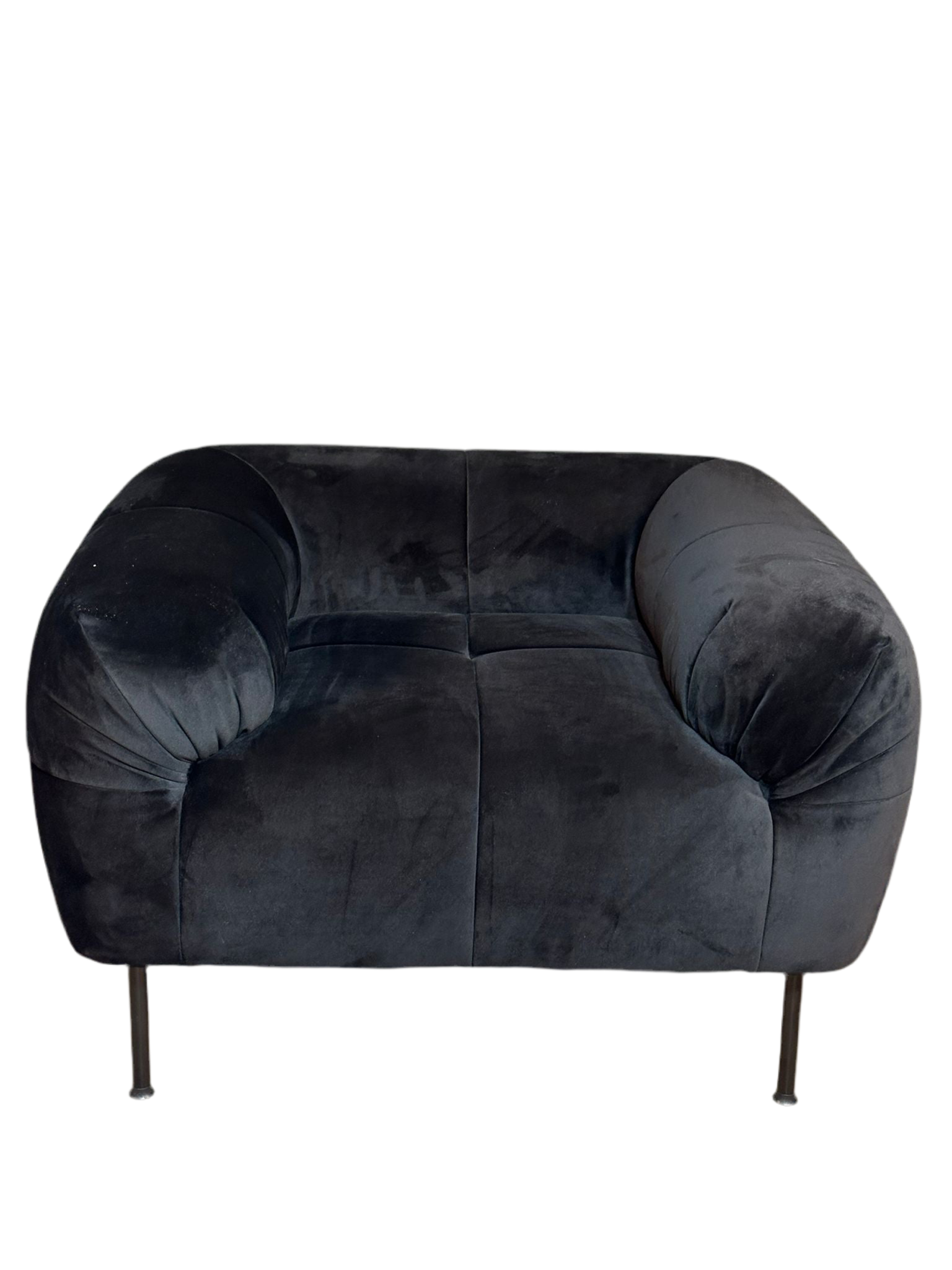 Velvet Armchair – Black, Harry the Hire
