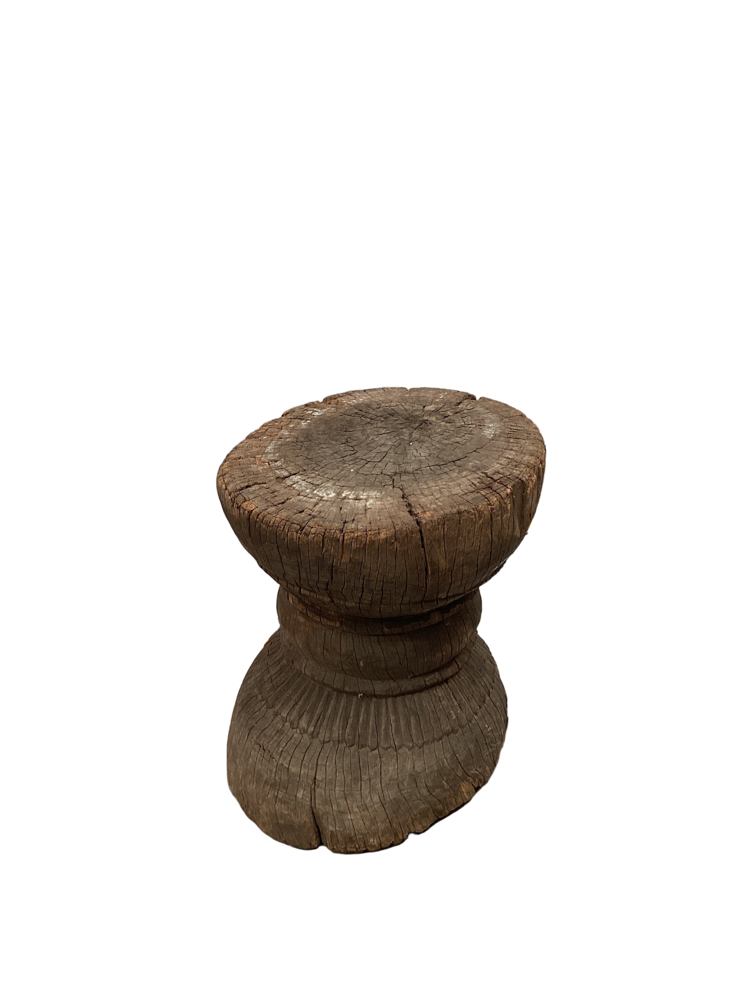 Rustic Indian Wooden Timber Stool