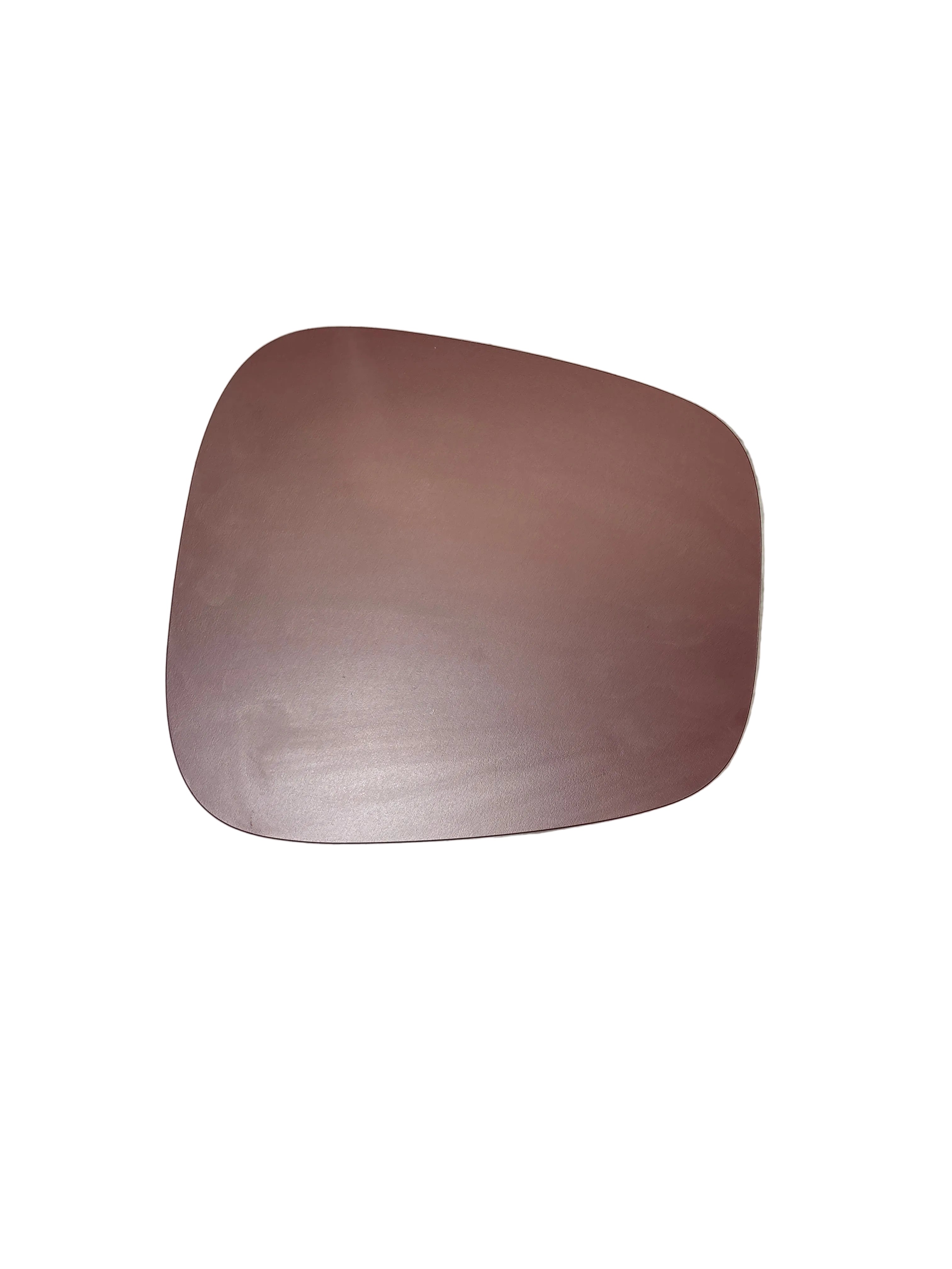 Cantilevered Asymmetrical Burgundy Side Table