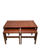 Vintage Mid Century Timber Nesting Coffee Table Set