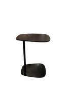 Cantilevered Asymmetrical Black Side Table