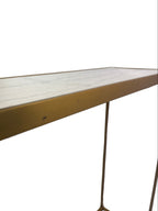 Anya Brass Finish Marble Top Console