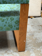 Mid Century Blue and Floral Armchair